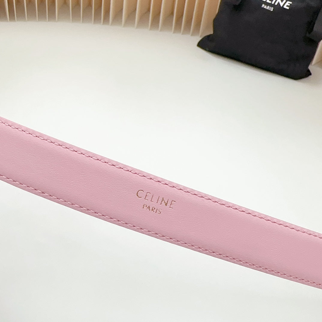 Medium Western Belt 25mm Pink Black Snake Embossed Calfskin Gold Loop Ghw - 30