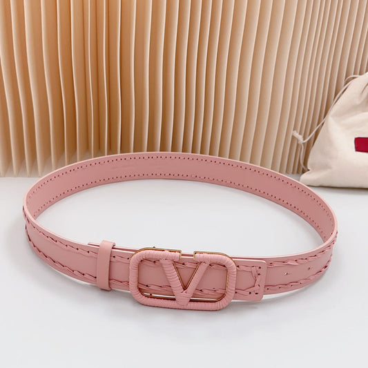 Vlogo Pink Leather Buckle 40mm Pink - 30