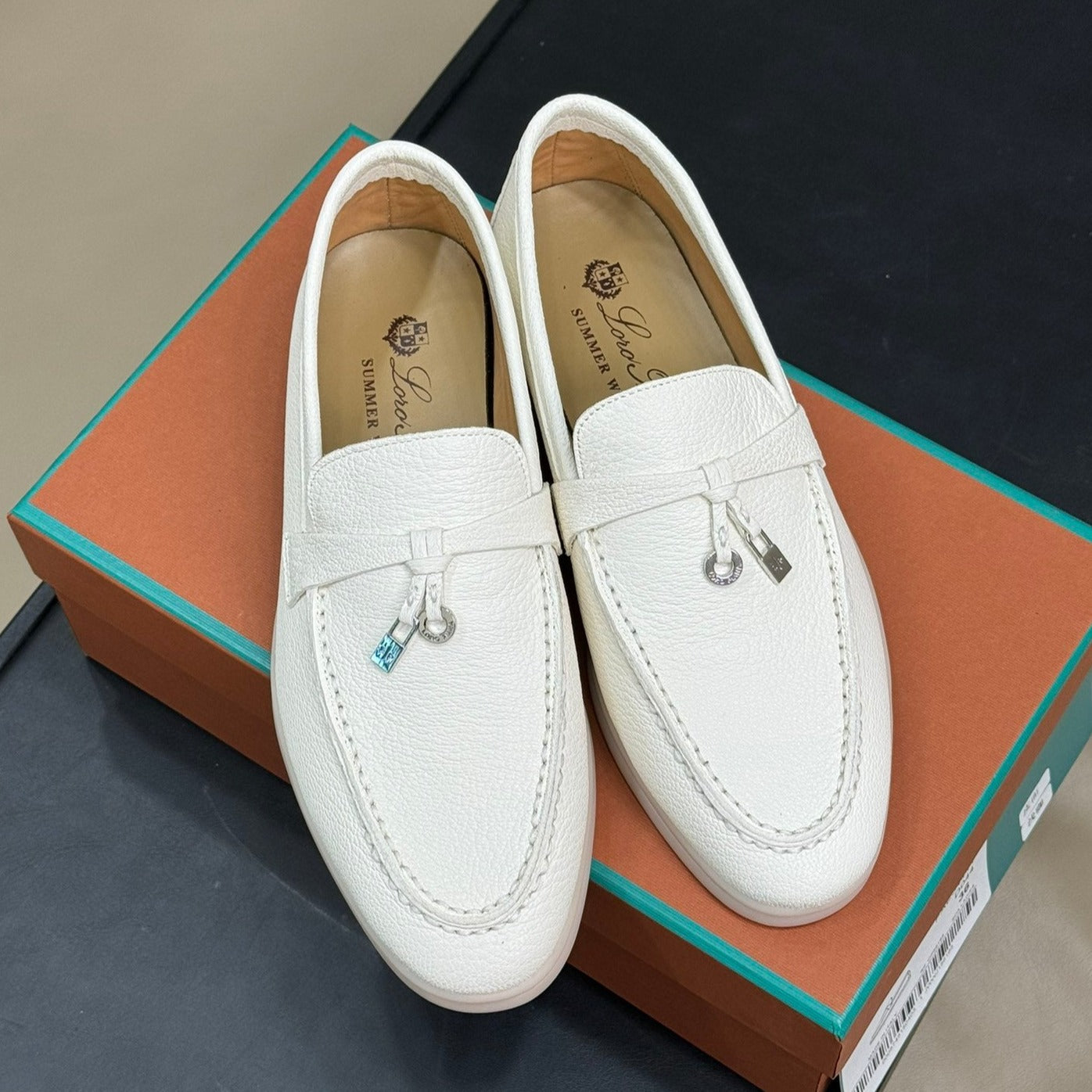 LP SUMMER CHARMS WALK LOAFERS WHITE LAMBSKIN - 35