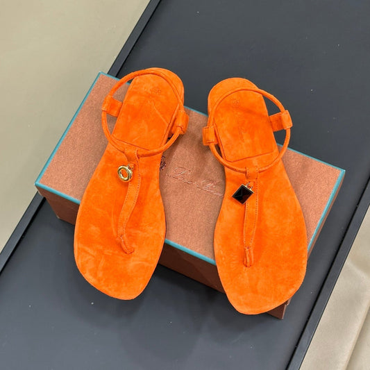 Шкіряні сандалі Loro Piana Kyoto Orange Mindil – 35