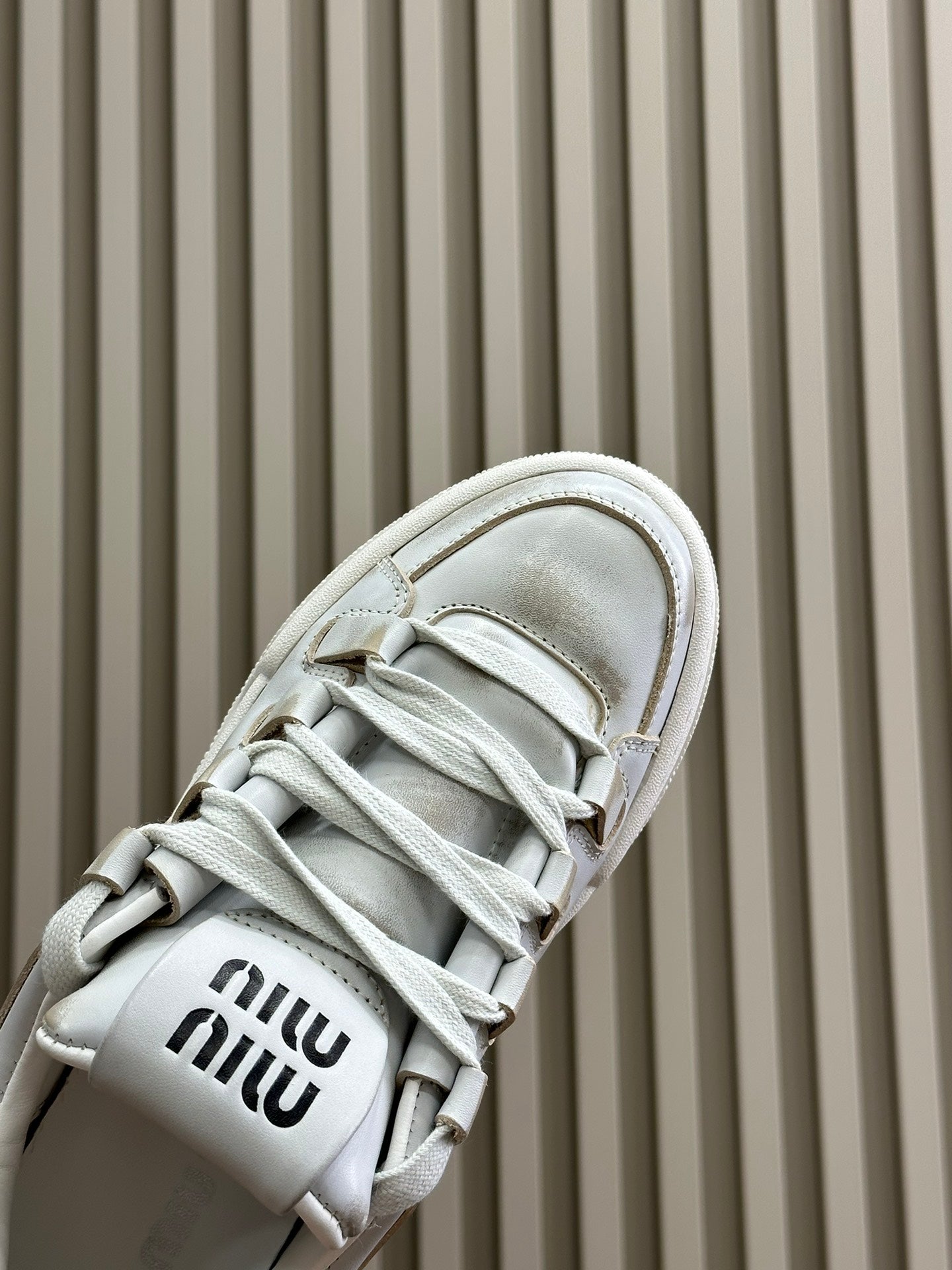 Light Gray Sneakers Calfskin - 35