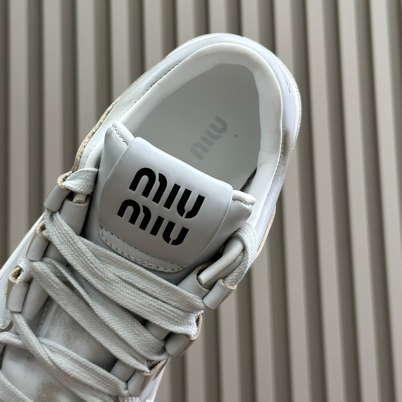 Light Gray Sneakers Calfskin - 35