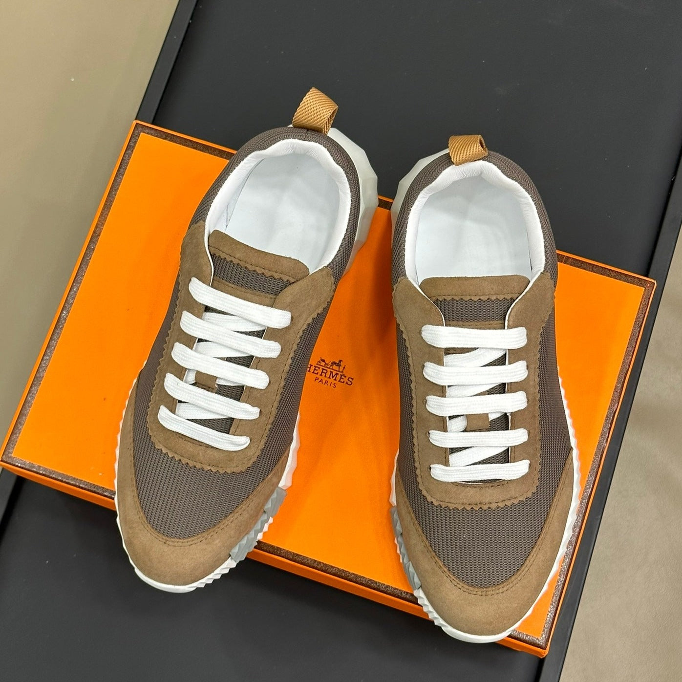 BOUNCING SNEAKERS BROWN CALFSKIN - 35