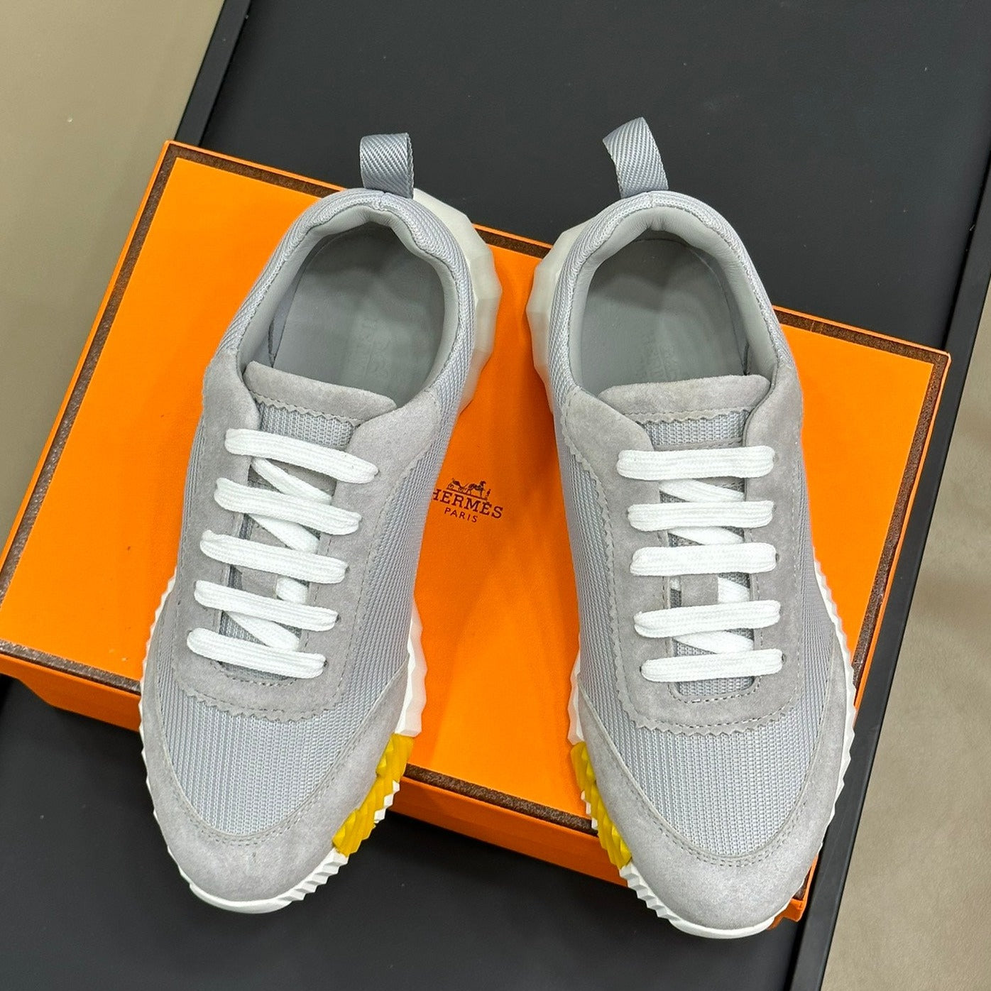 BOUNCING SNEAKERS LIGHT GRAY CALFSKIN - 35