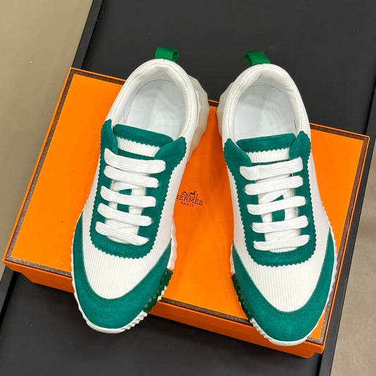 BOUNCING SNEAKERS TEAL MIX WHITE CALFSKIN - 35
