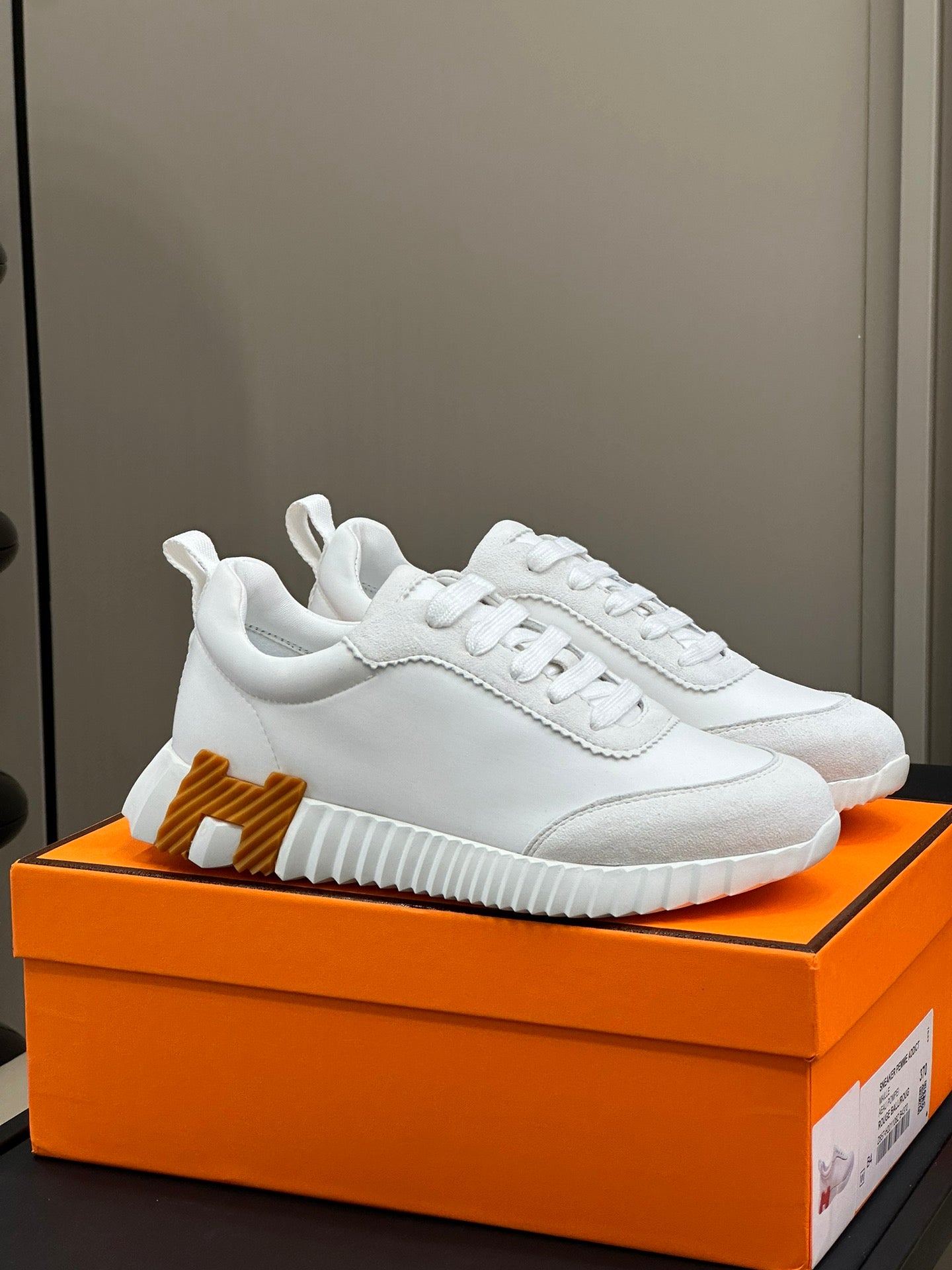 BOUNCING SNEAKERS WHITE CALFSKIN - 35