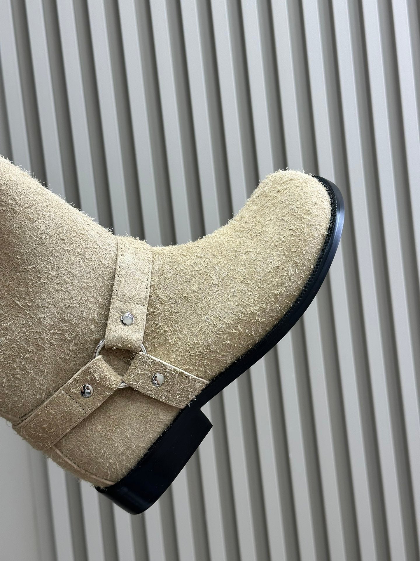 LW CAMPO BIKER BOOT KHAKI SUEDE - 35