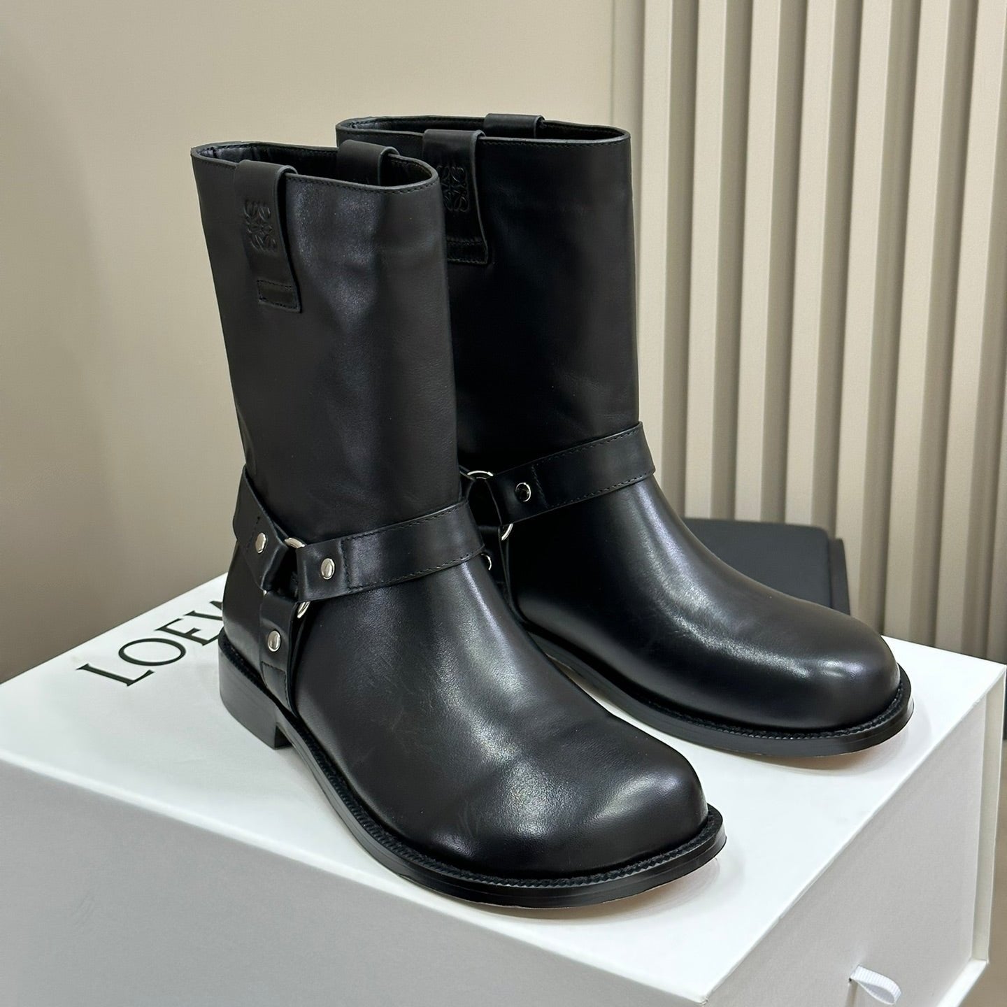 LW CAMPO BIKER BOOT BLACK CALFSKIN - 35