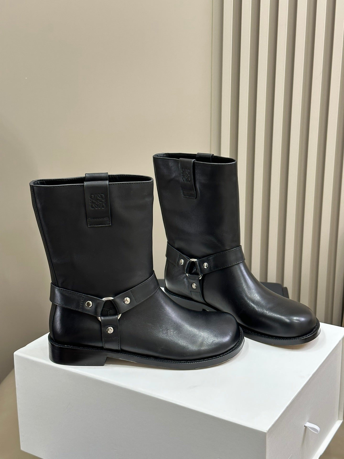 LW CAMPO BIKER BOOT BLACK CALFSKIN - 35