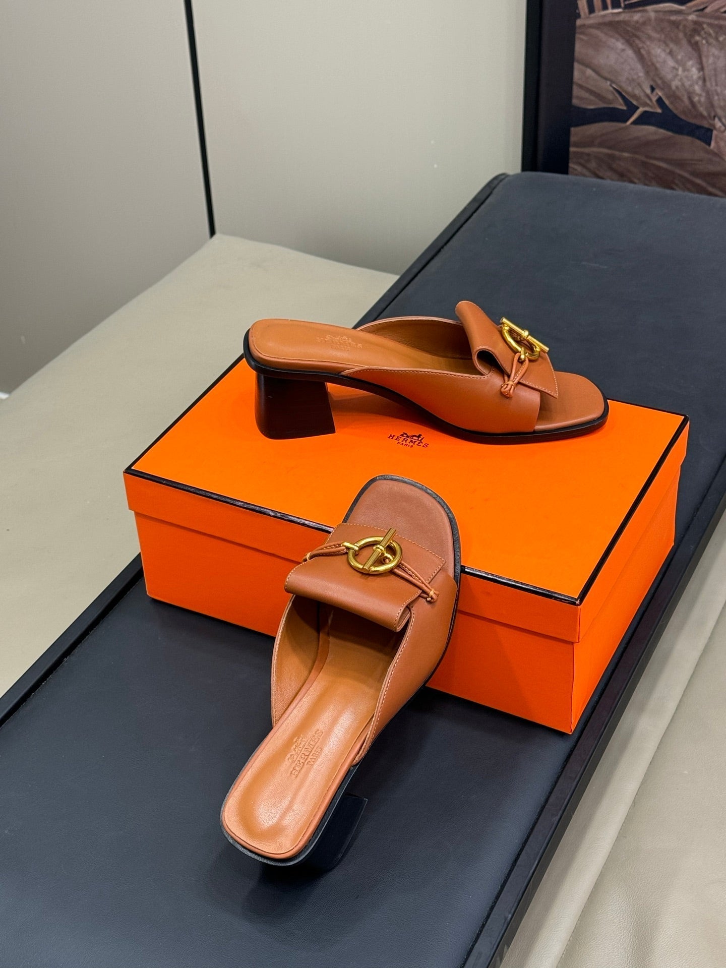 ISLE SANDAL IN BRONZE BROWN CALFSKIN - 35 / 1 cm