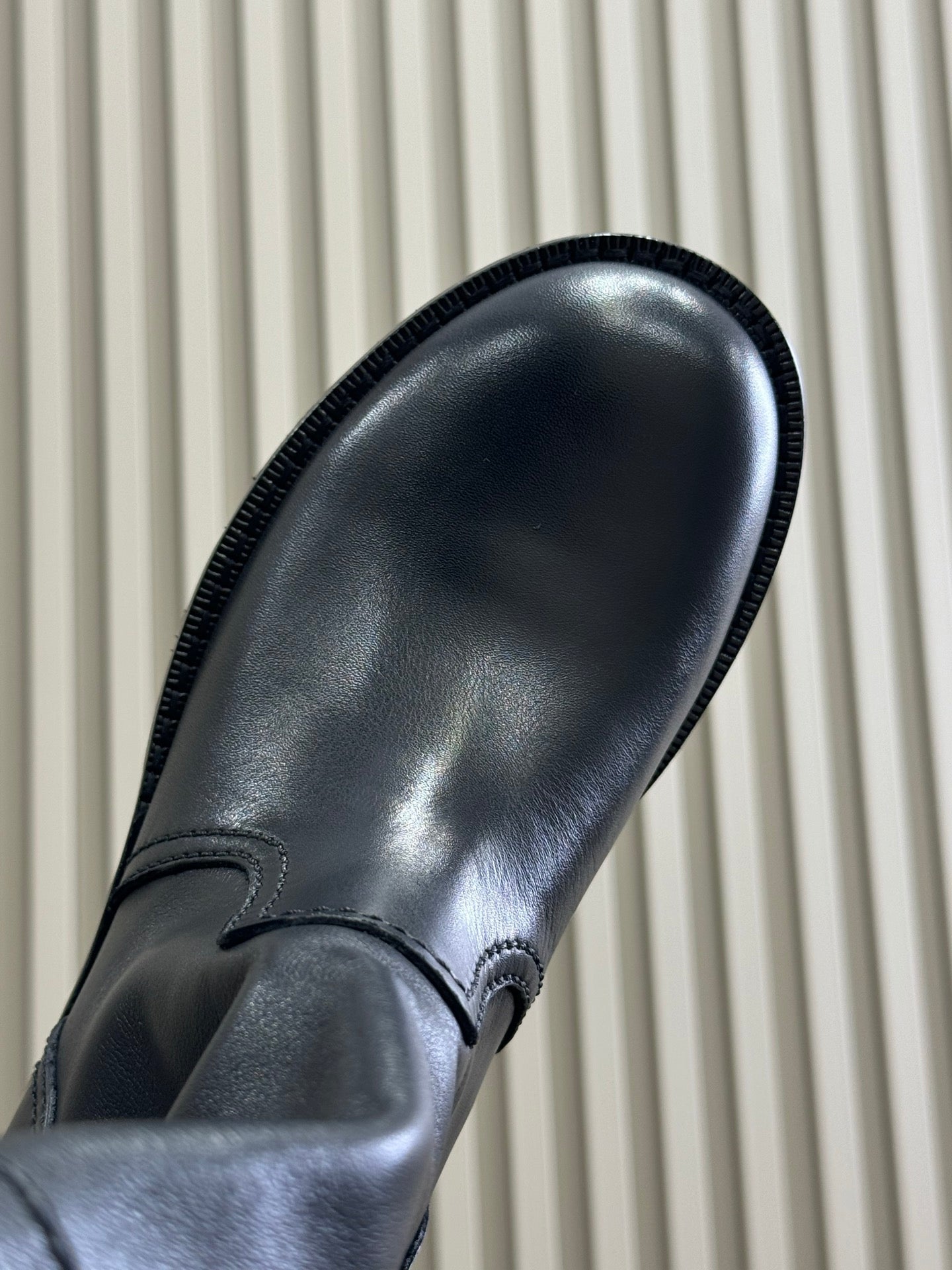 PRADA 25S ANKLE BOOTS IN DARK BLACK BROWN CALFSKIN - 35