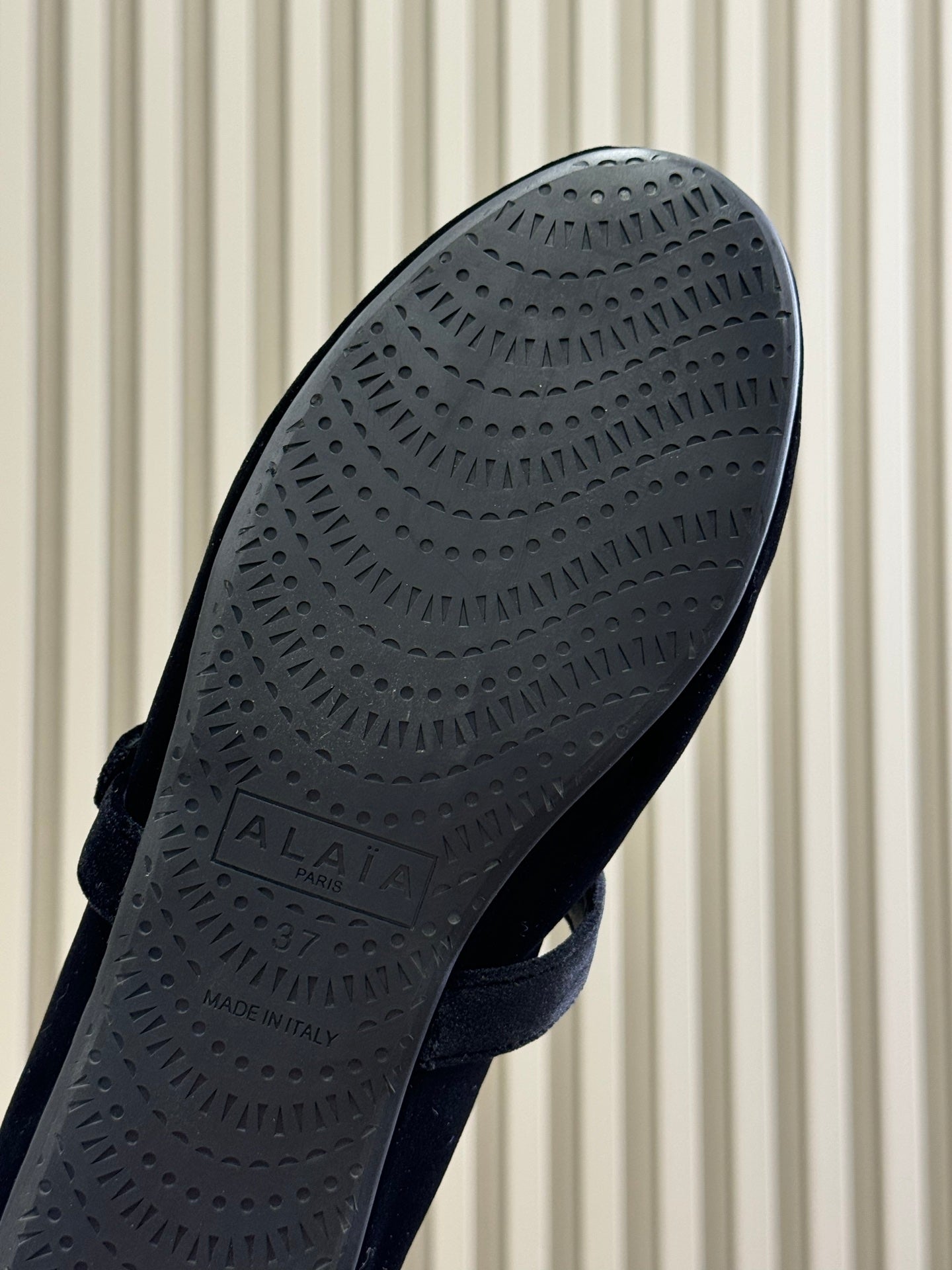 ALAIA 25S BALLET FLATS IN BLACK VELVET - 35