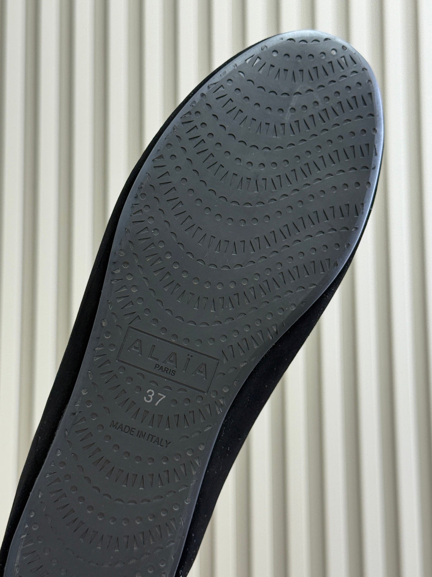 ALAIA 25S BALLET FLATS IN BLACK FULL VELVET - 35