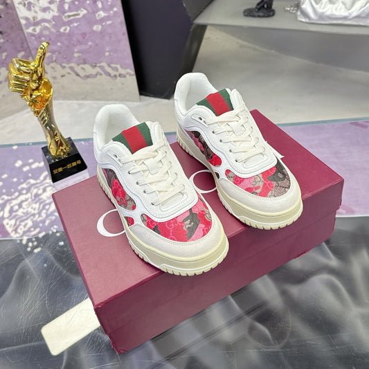 КРОСІВКИ GUCCI 26S З БІЛОЇ ТА ЧЕРВОНОЇ ТЕЛЯЧОЇ ШКІРИ