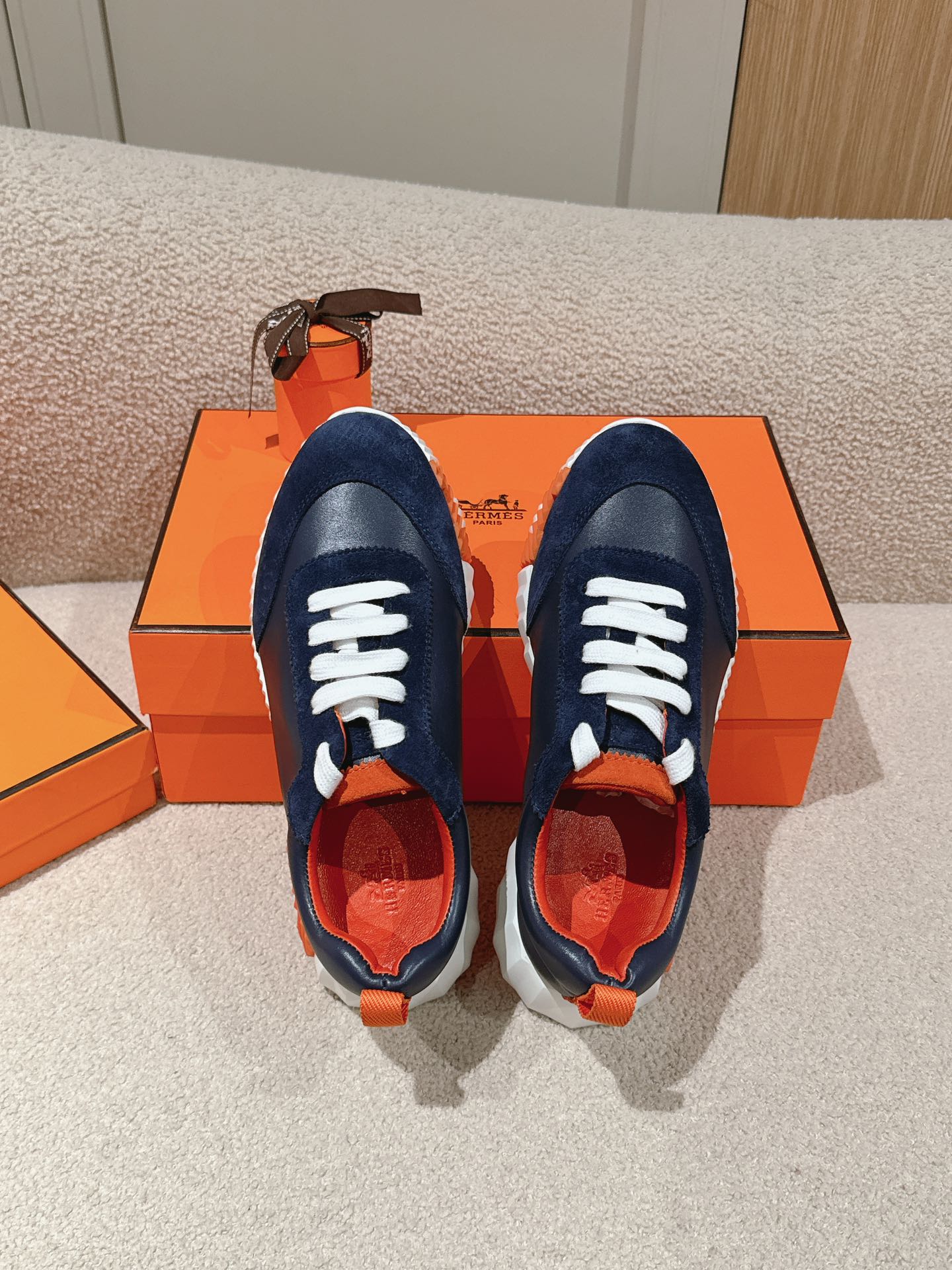 MAINLAND SNEAKER IN NAVY BLUE SUEDE AND CALFSKIN 959294 - 35