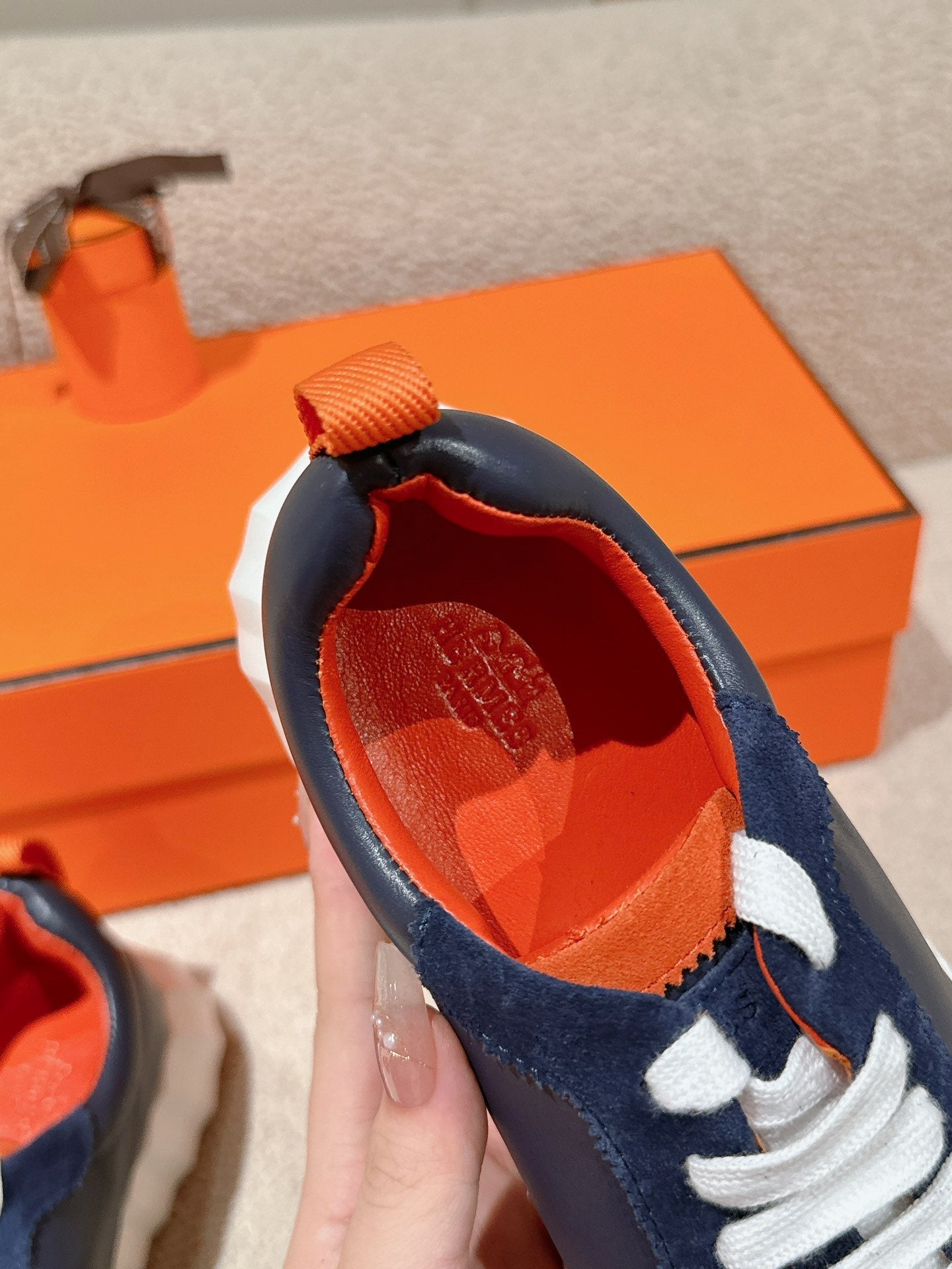 MAINLAND SNEAKER IN NAVY BLUE SUEDE AND CALFSKIN 959294 - 35