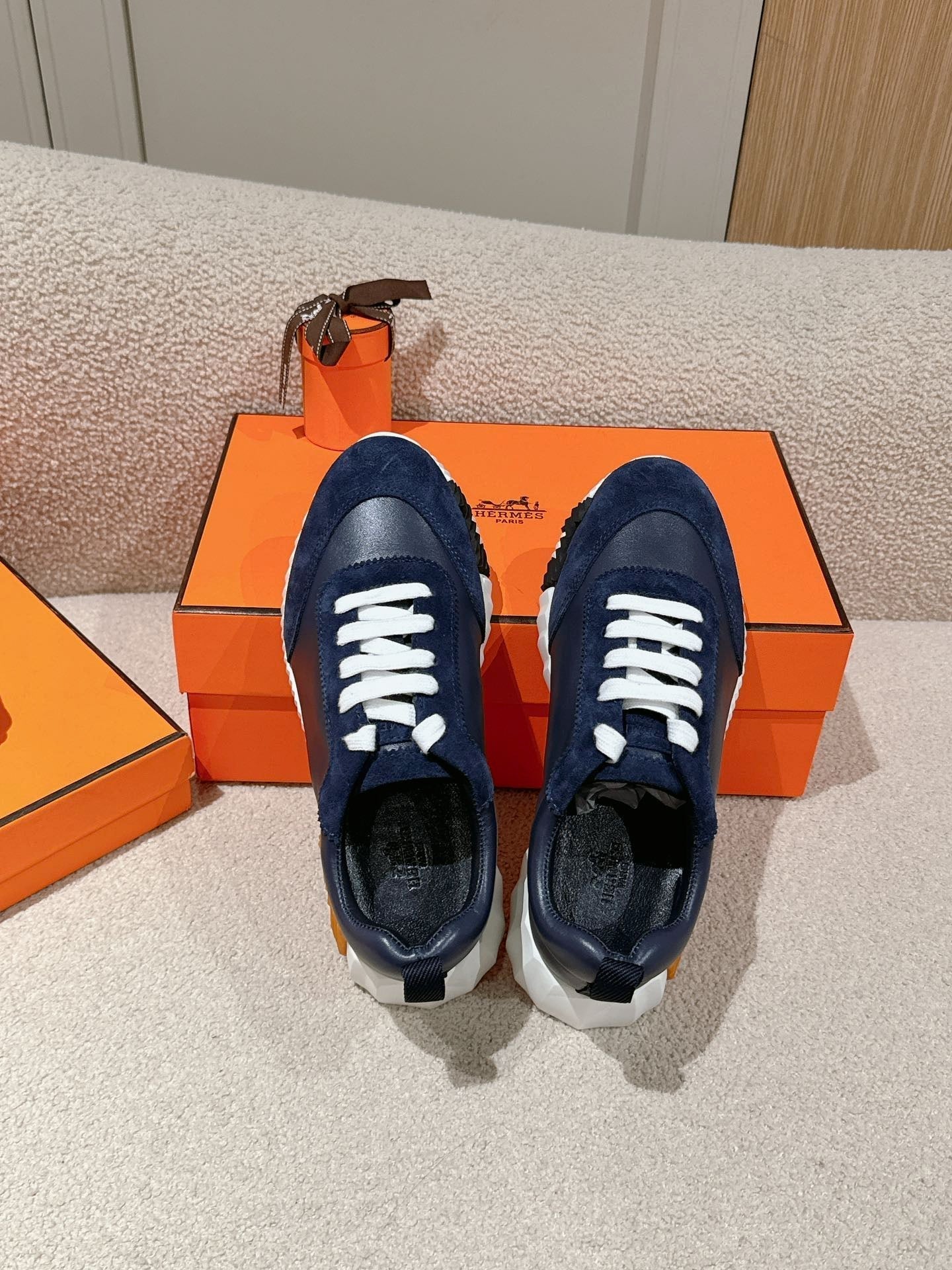 MAINLAND SNEAKER IN NAVY BLUE SUEDE AND CALFSKIN 959296 - 35