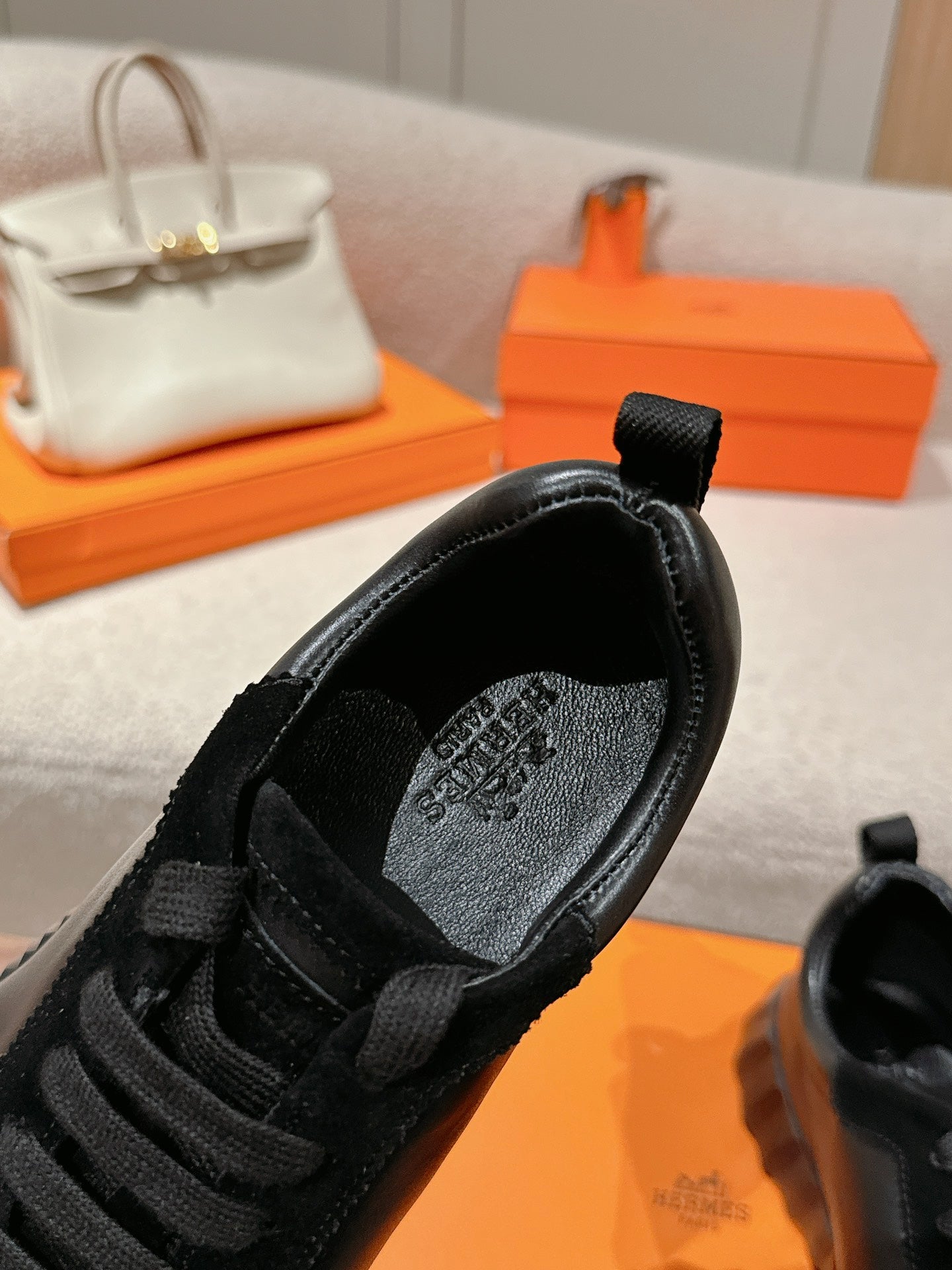 MAINLAND SNEAKER IN FULL BLACK SUEDE AND CALFSKIN - 35