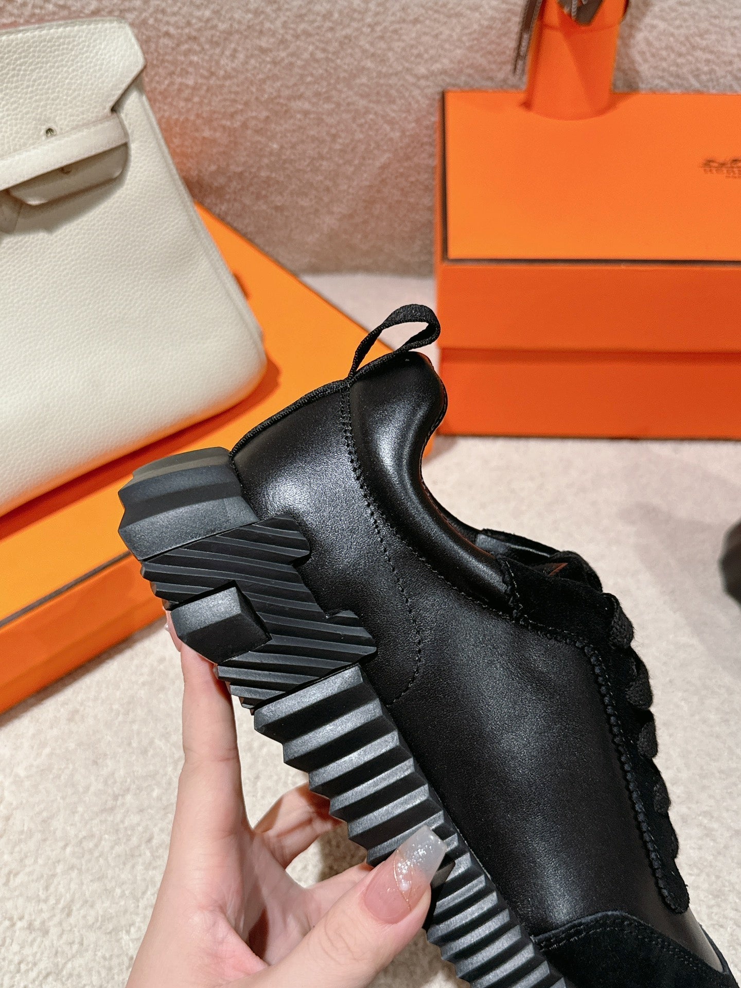 MAINLAND SNEAKER IN FULL BLACK SUEDE AND CALFSKIN - 35