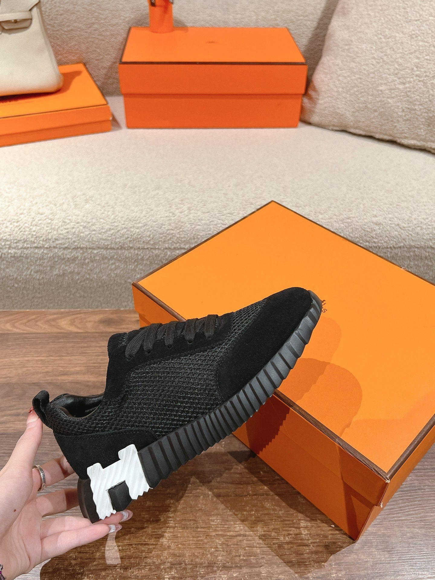 MAINLAND SNEAKER IN BLACK SUEDE AND BREATHABLE MESH FABRIC - 35