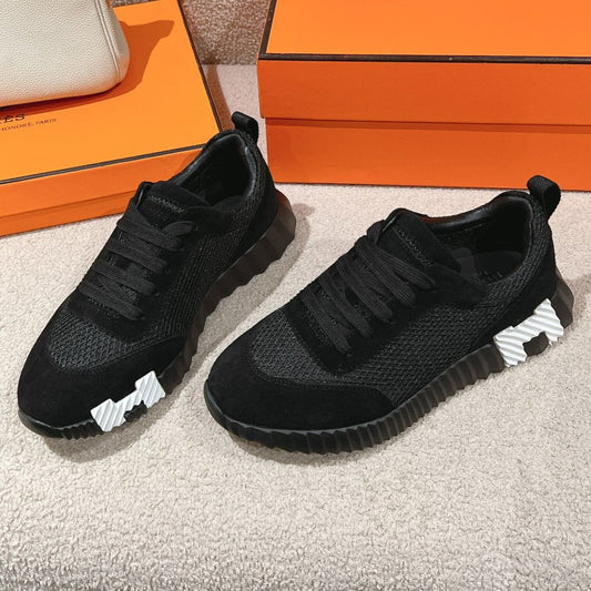 MAINLAND SNEAKER IN BLACK SUEDE AND BREATHABLE MESH FABRIC - 35