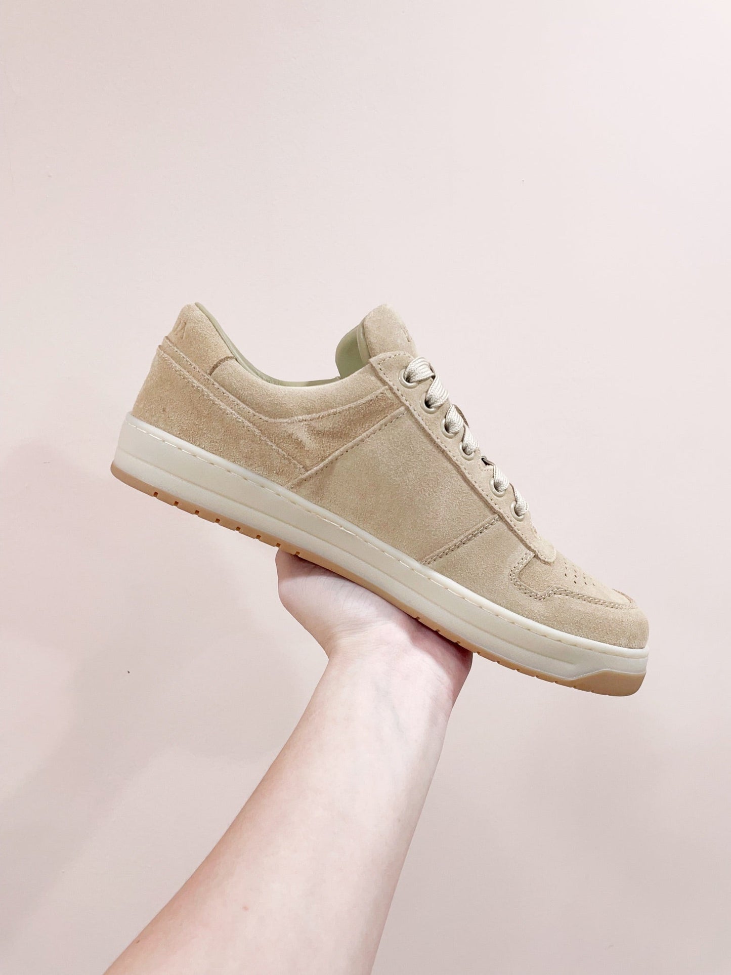 PRA DOWNTOWN PERFORATED SNEAKERS BEIGE SUEDE - 35