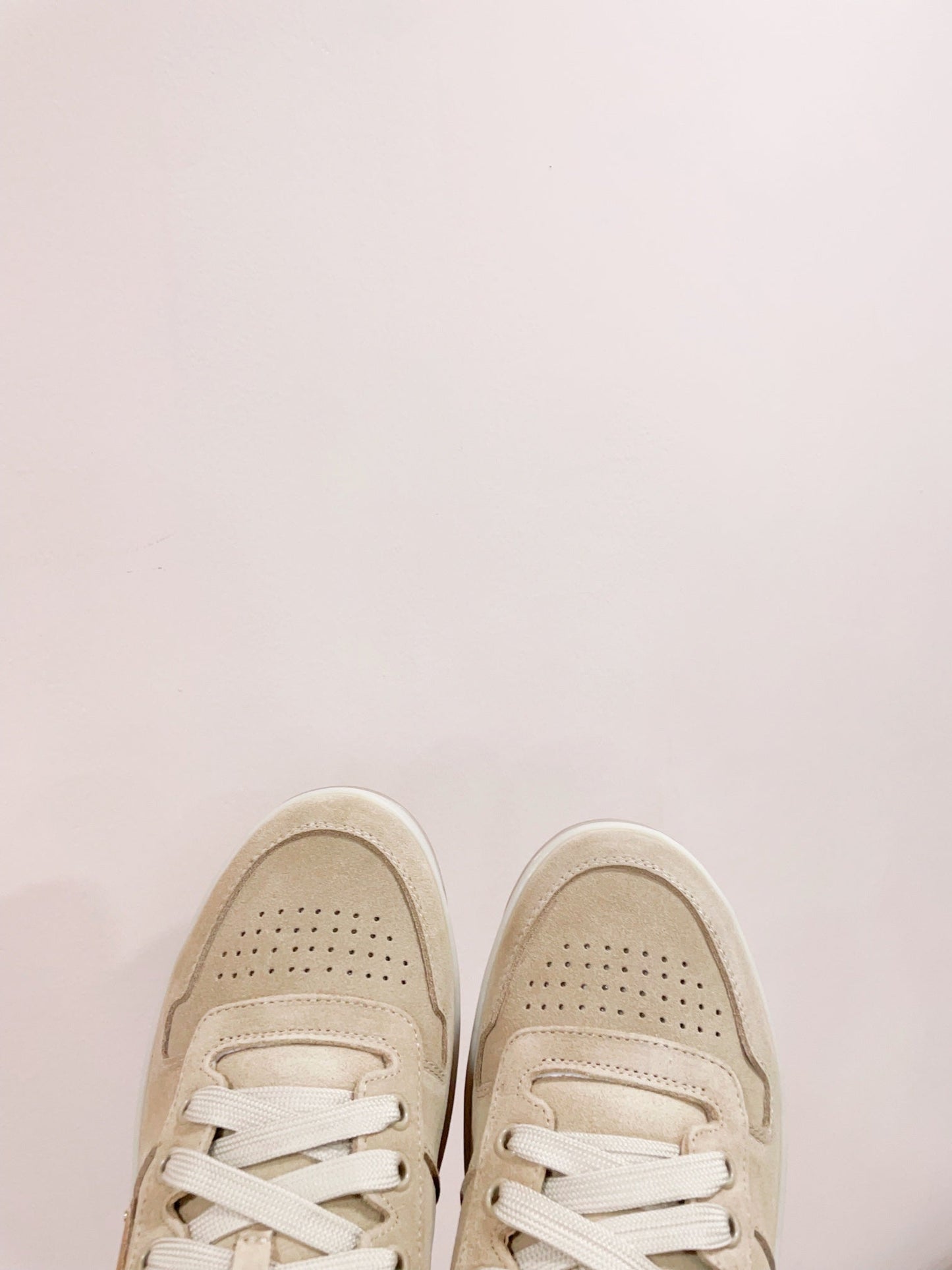 PRA DOWNTOWN PERFORATED SNEAKERS BEIGE SUEDE - 35