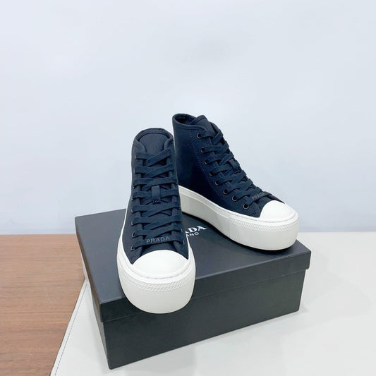 HIGH-TOP SEANKERS IN SPACE BLUE CANVAS - 35