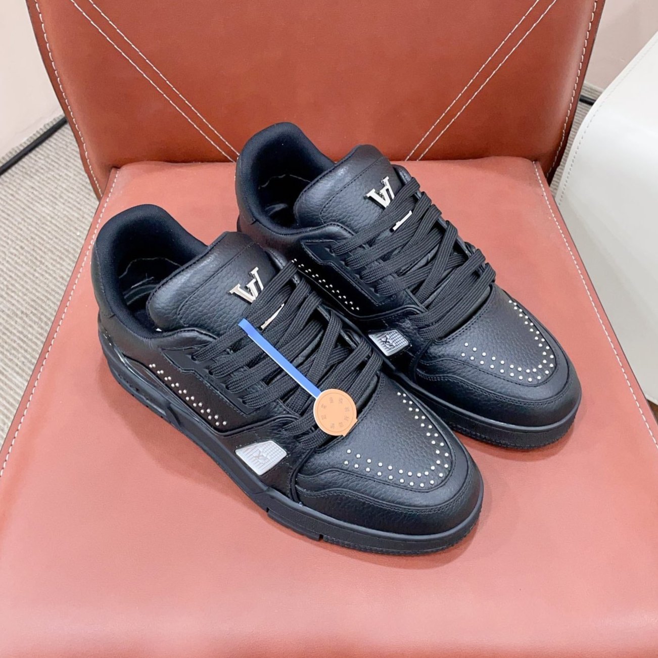 TRAINER SNEAKER IN BLACK CALFSKIN - 35