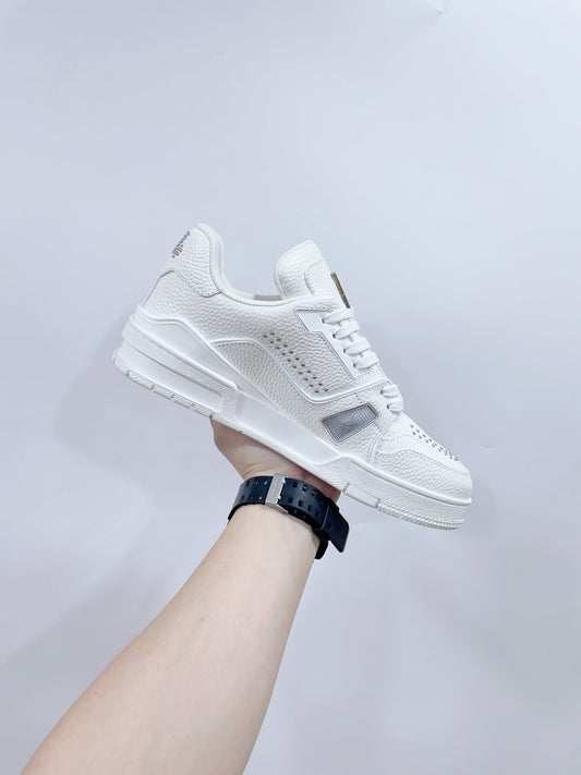 TRAINER SNEAKER IN WHITE CALFSKIN - 35