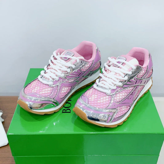 ORBIT SNEAKER IN BLUSH PINK TECHNICAL FABRIC AND METALLIC MESH - 35