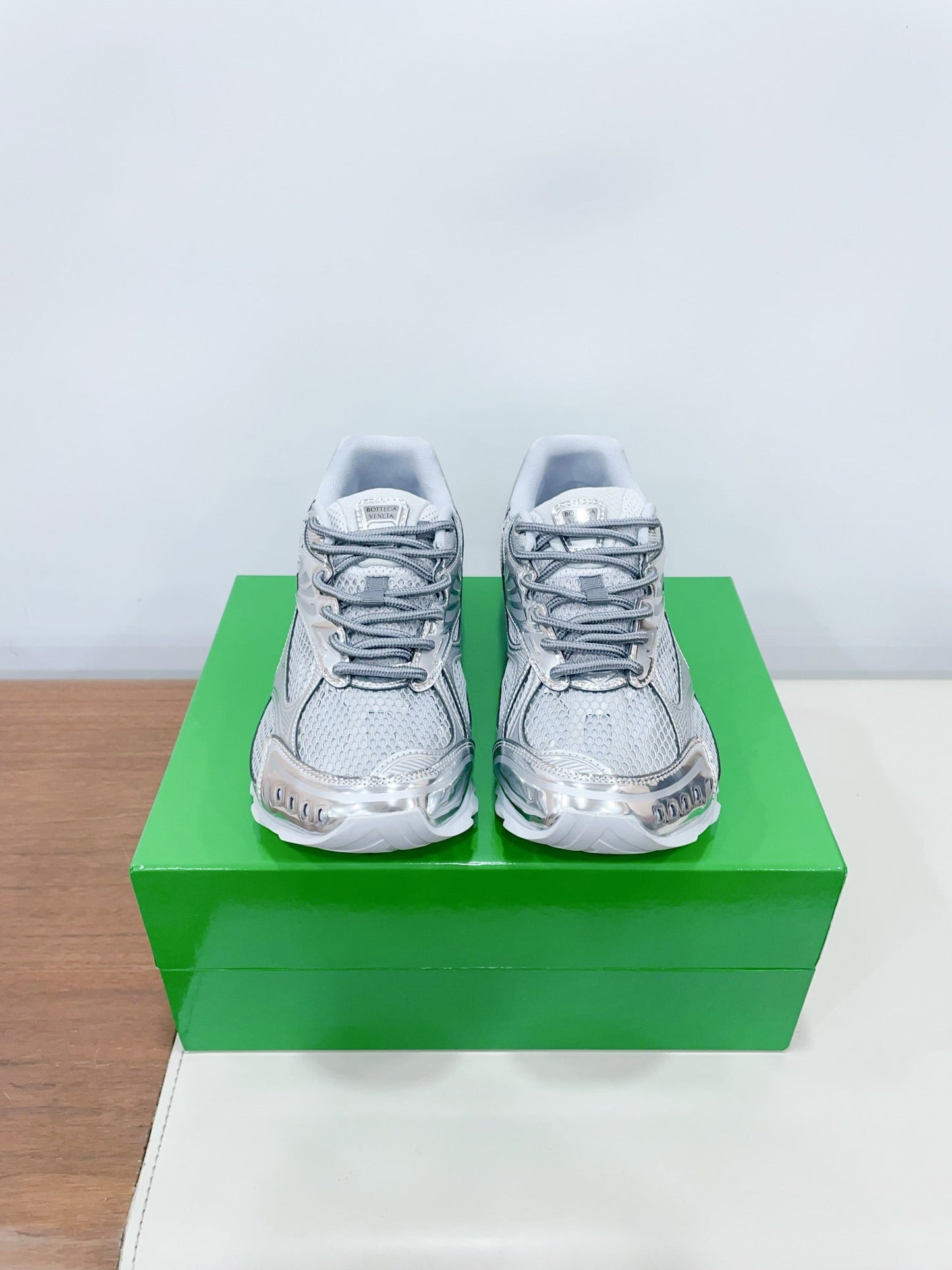 ORBIT SNEAKER IN SILVER TECHNICAL FABRIC AND METALLIC MESH - 35
