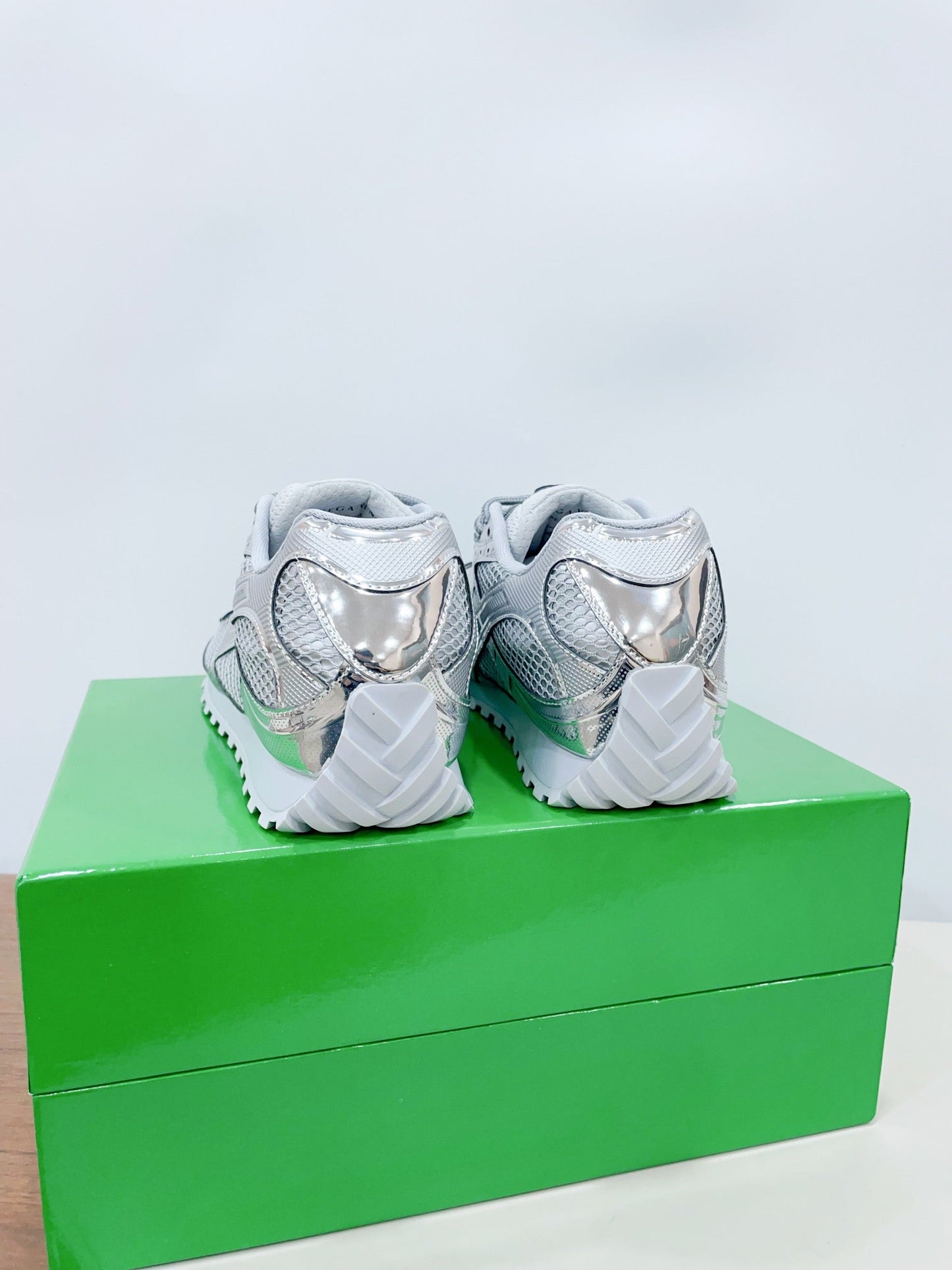 ORBIT SNEAKER IN SILVER TECHNICAL FABRIC AND METALLIC MESH - 35