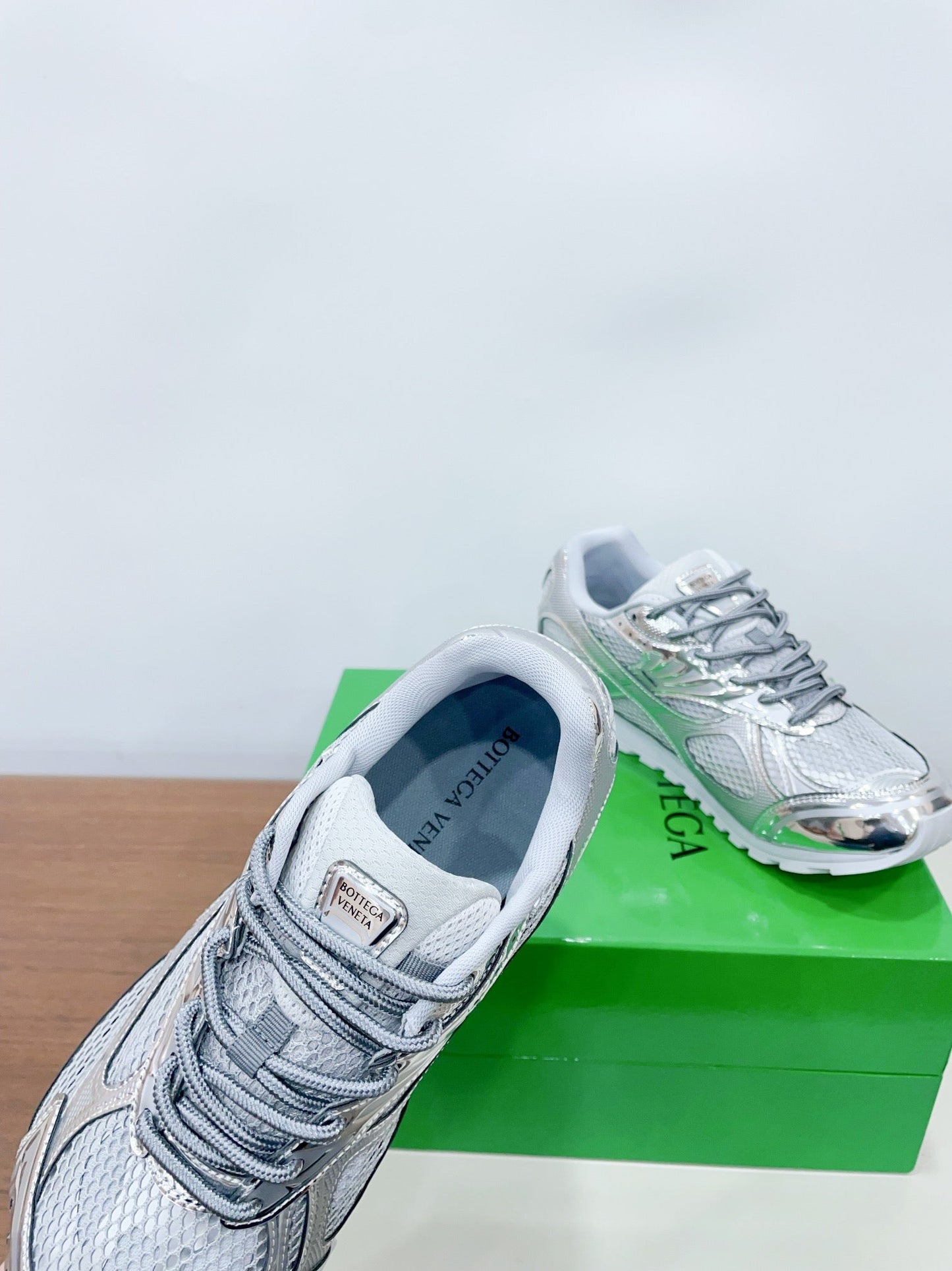 ORBIT SNEAKER IN SILVER TECHNICAL FABRIC AND METALLIC MESH - 35