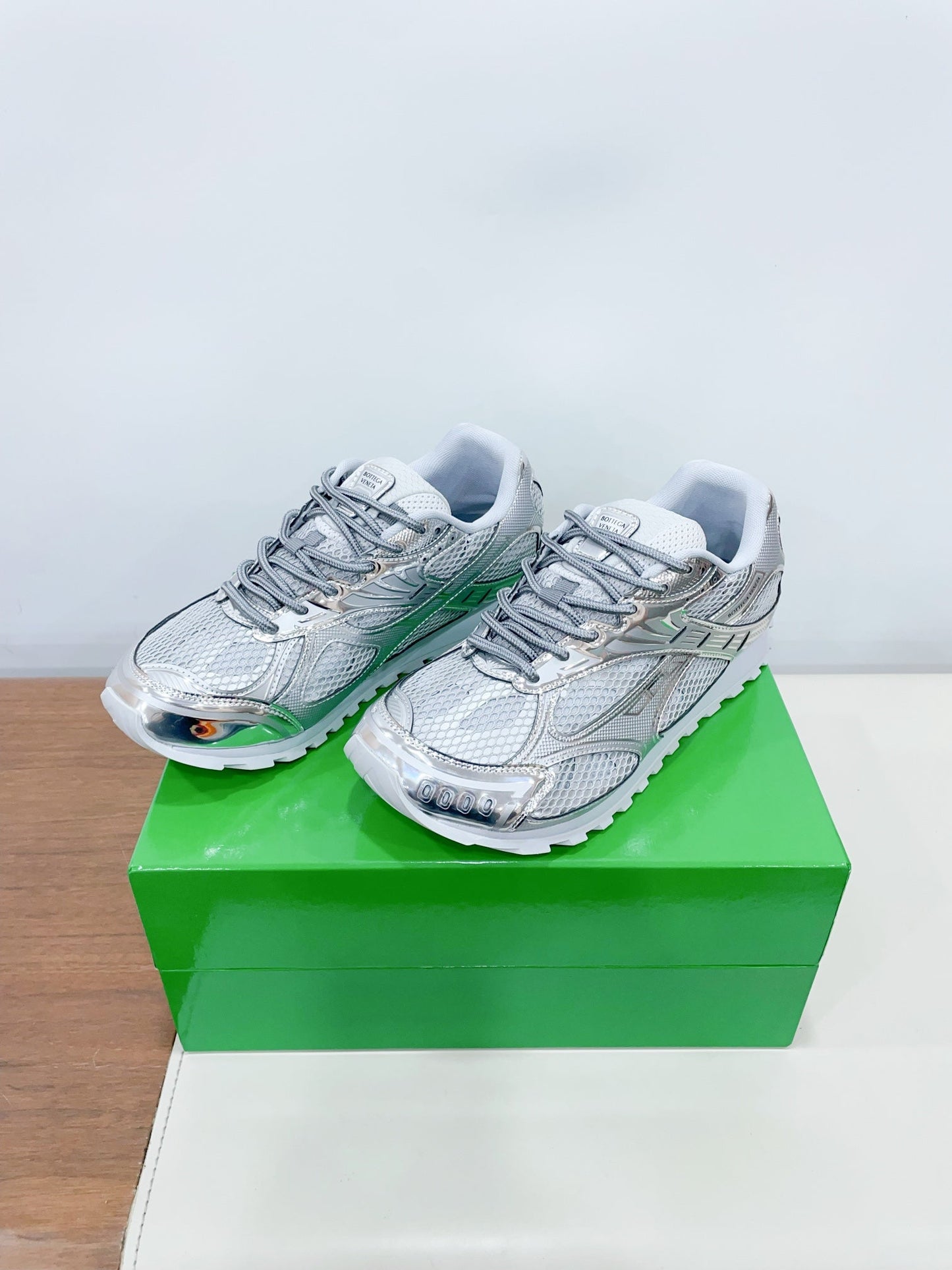 ORBIT SNEAKER IN SILVER TECHNICAL FABRIC AND METALLIC MESH - 35