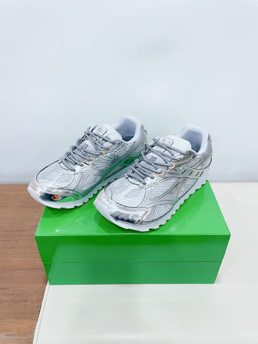 ORBIT SNEAKER IN SILVER TECHNICAL FABRIC AND METALLIC MESH - 35