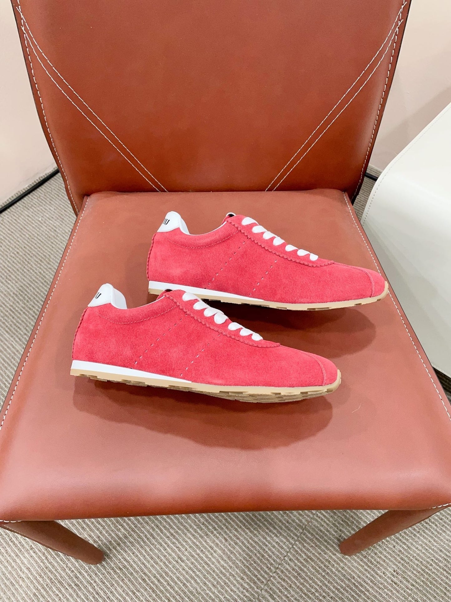PLUME SUEDE SNEAKERS WATERMELON - 35