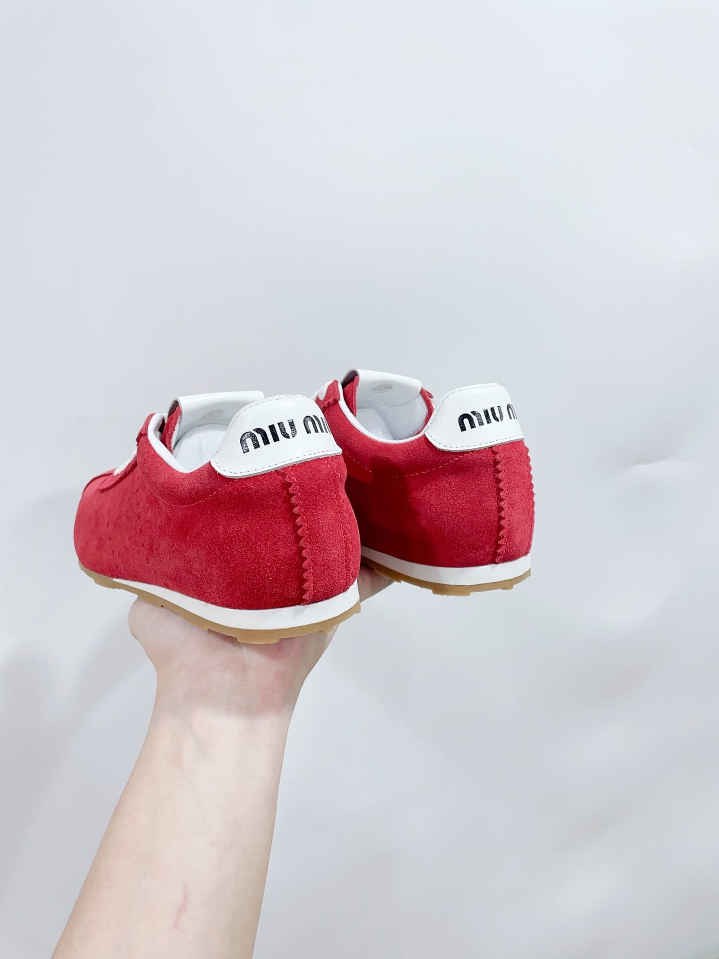 PLUME SUEDE SNEAKERS WATERMELON - 35