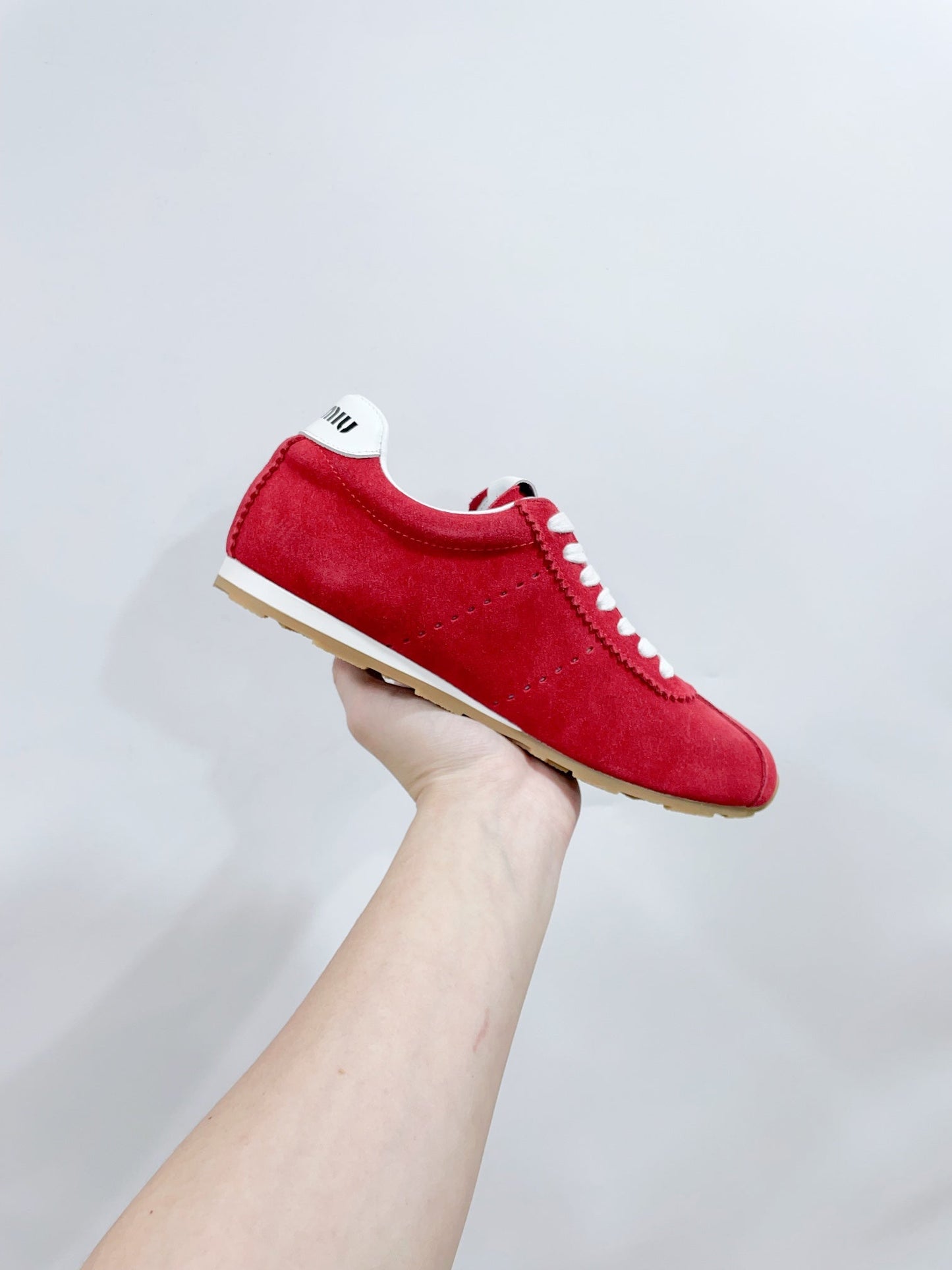 PLUME SUEDE SNEAKERS WATERMELON - 35