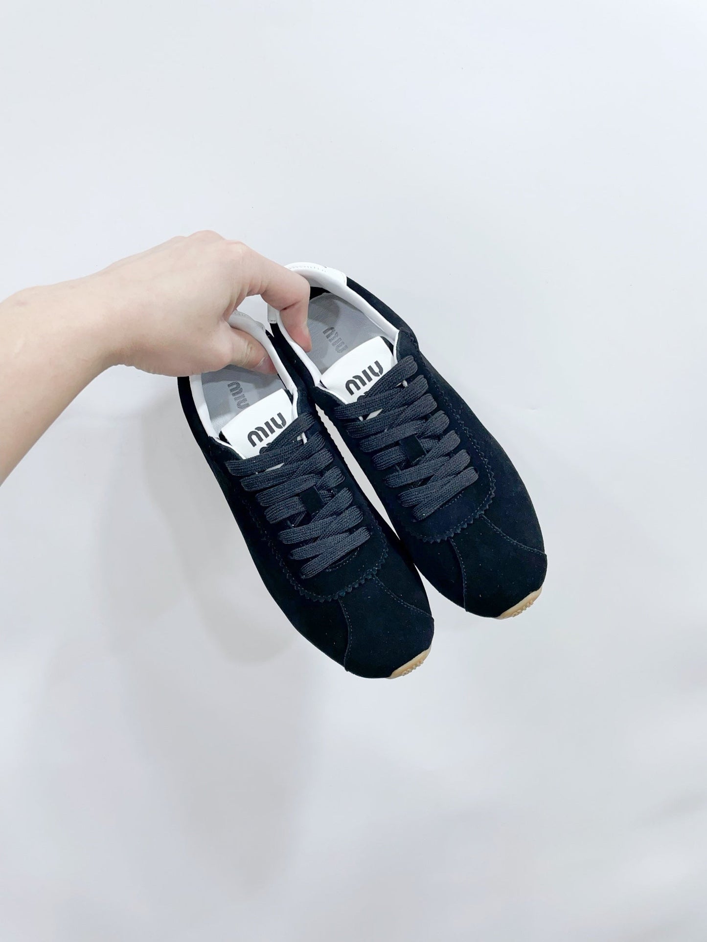 PLUME SUEDE SNEAKERS BLACK - 35
