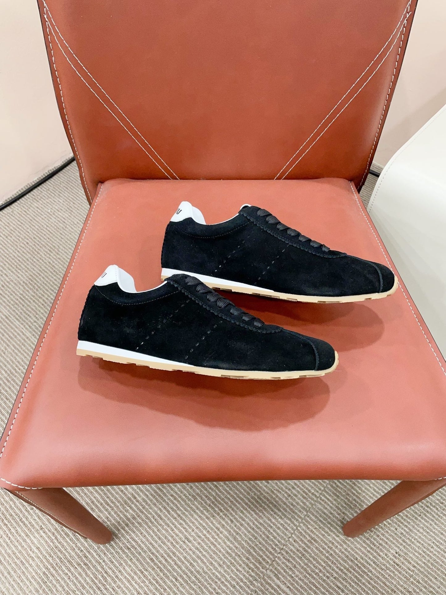 PLUME SUEDE SNEAKERS BLACK - 35
