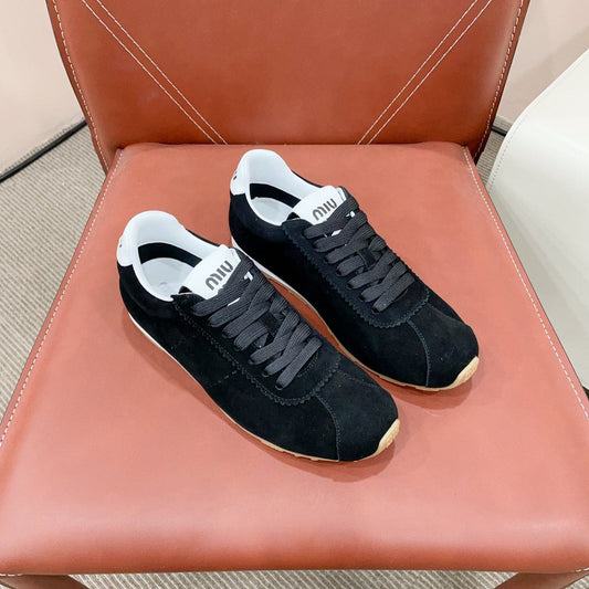 PLUME SUEDE SNEAKERS BLACK - 35