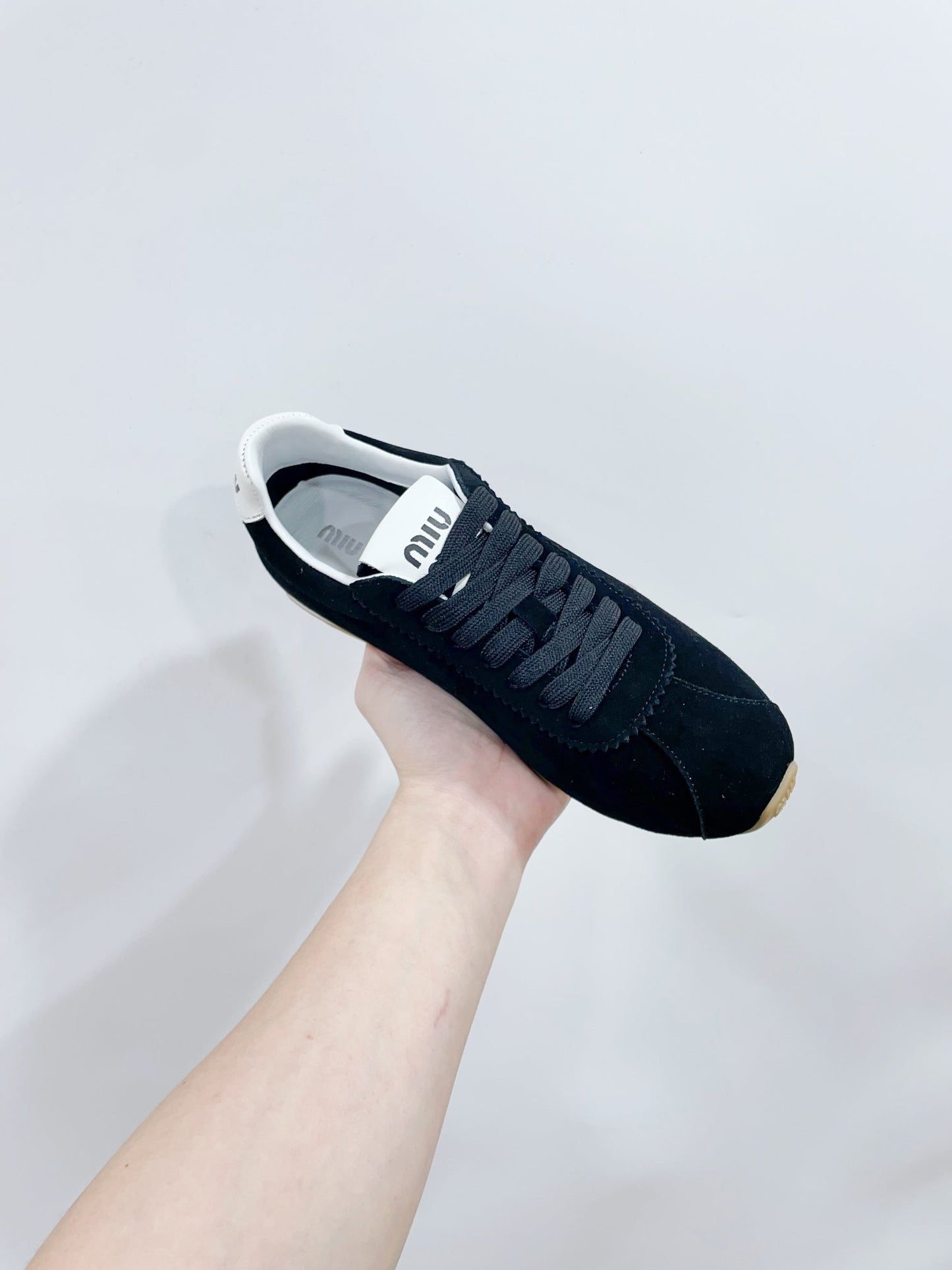 PLUME SUEDE SNEAKERS BLACK - 35