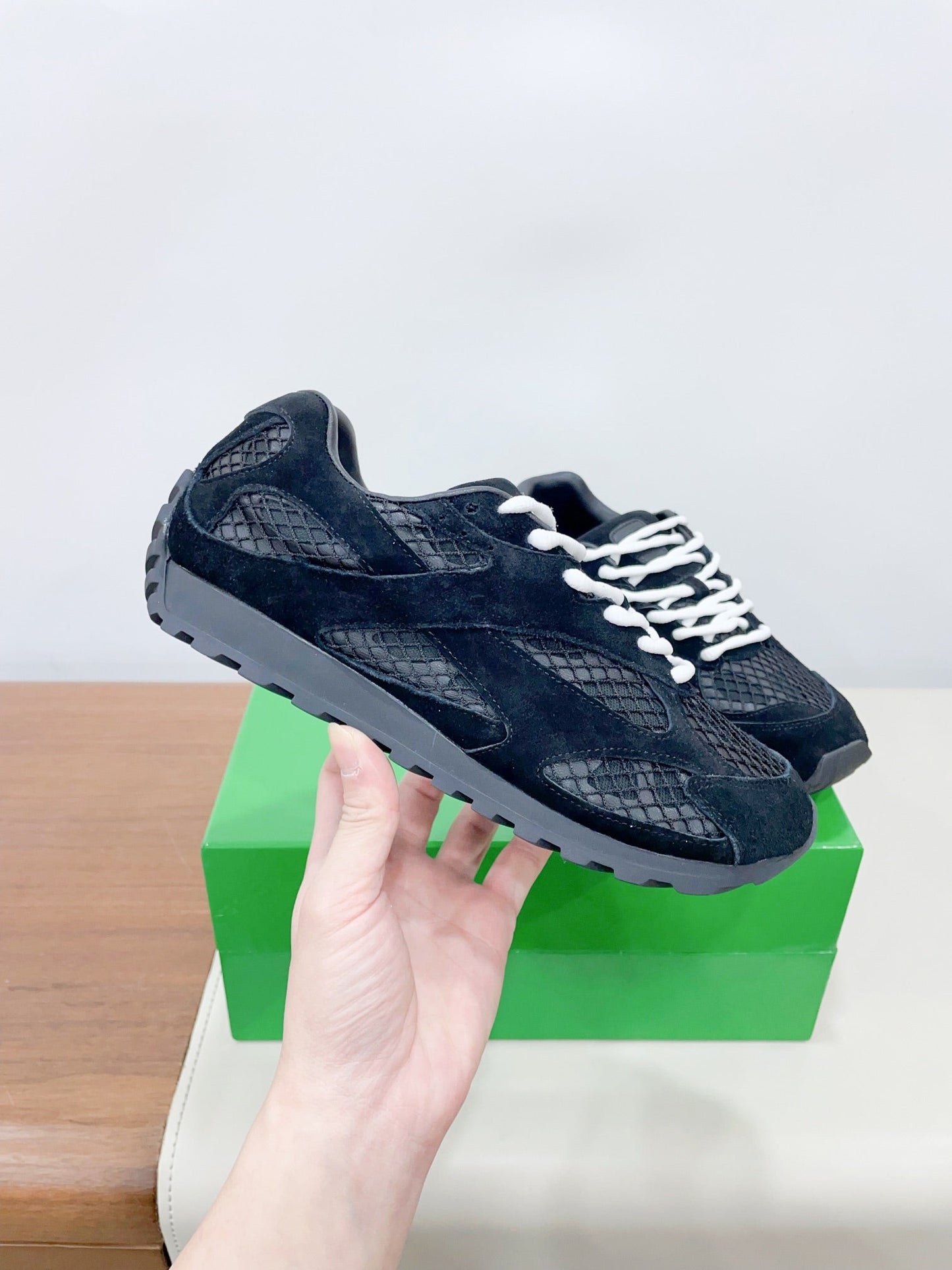 ORBIT SNEAKER IN BLACK SUEDE AND TECHNICAL MESH - 35