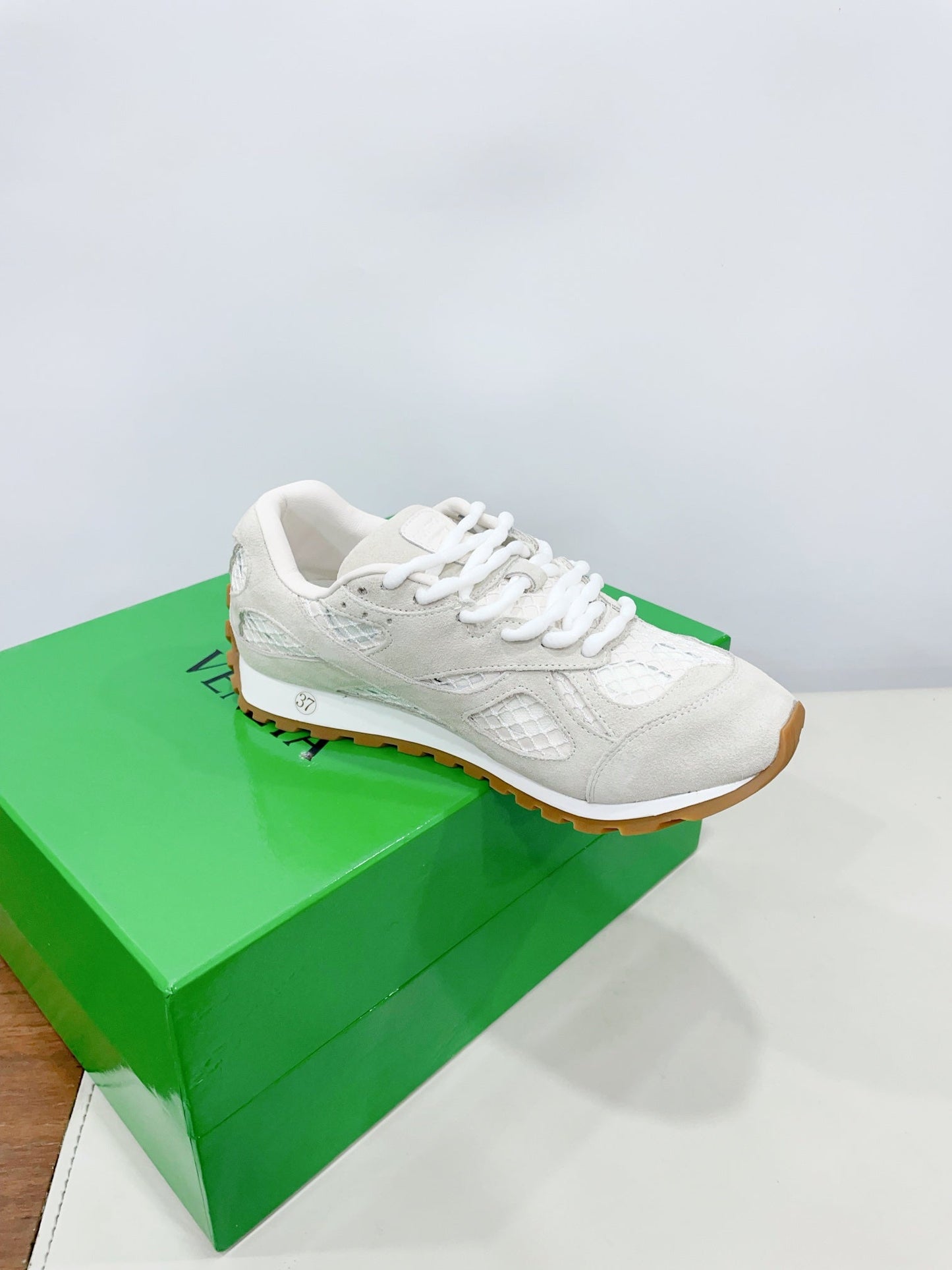 ORBIT SNEAKER IN SEA SALT SUEDE AND TECHNICAL MESH - 35