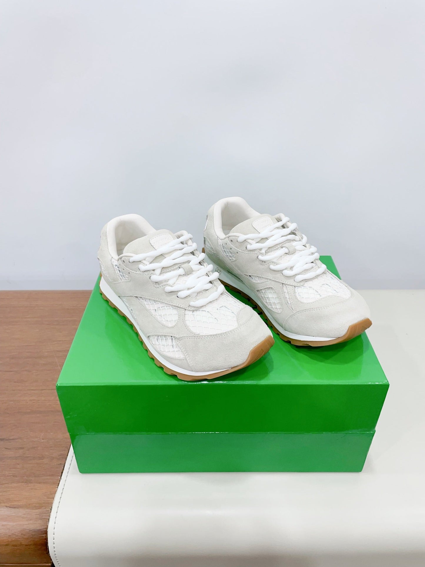 ORBIT SNEAKER IN SEA SALT SUEDE AND TECHNICAL MESH - 35
