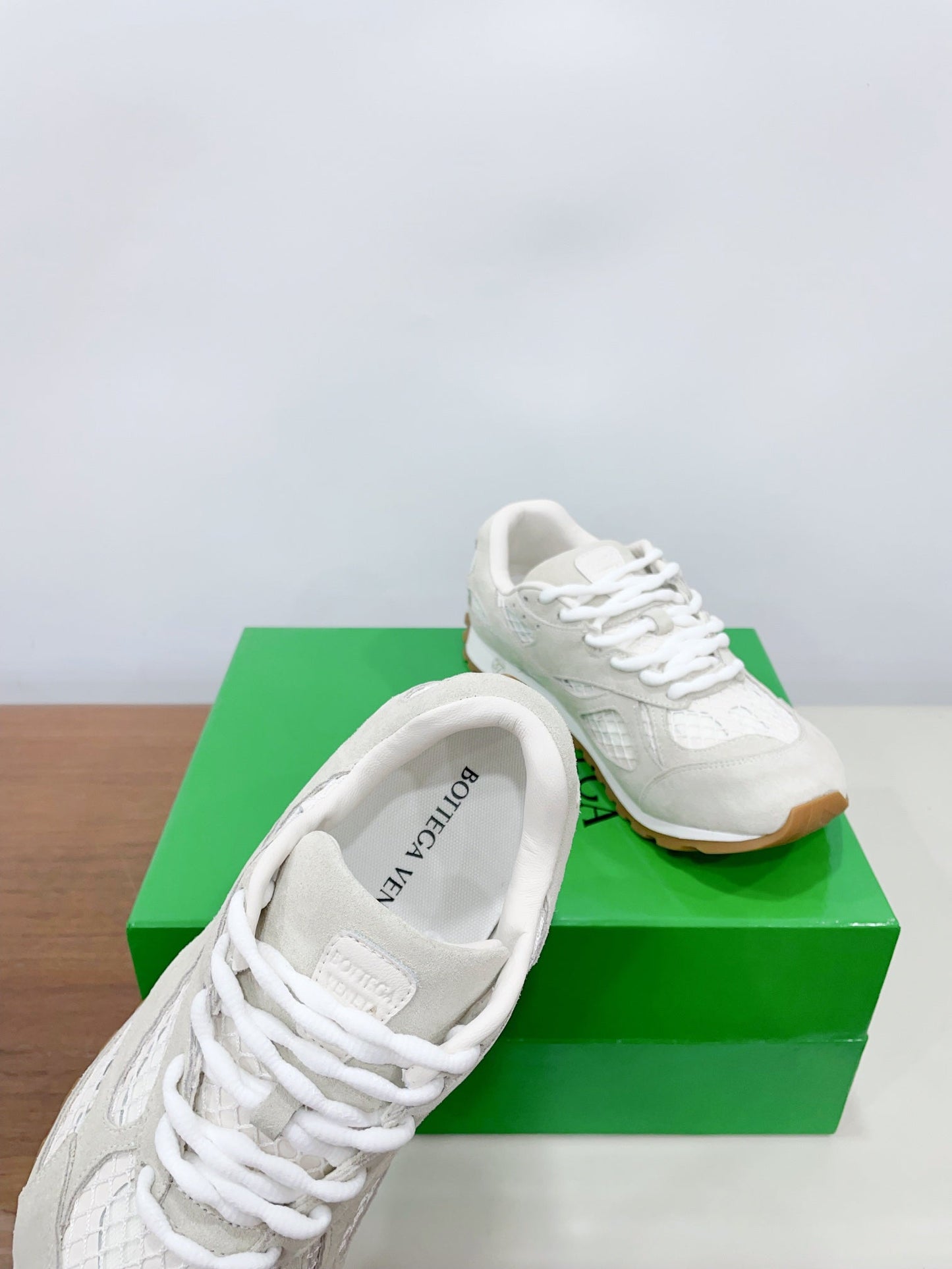 ORBIT SNEAKER IN SEA SALT SUEDE AND TECHNICAL MESH - 35