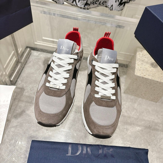 DIOR 25S MILE SERIES SNEAKERS 25MM IN BROWN SUEDE - 35