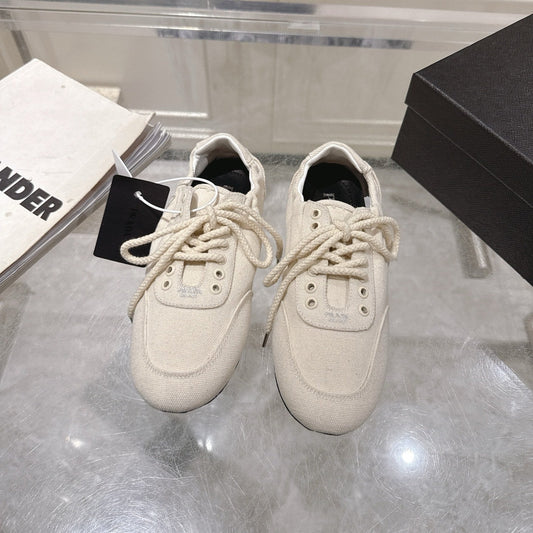 КРОСІВКИ PRADA 26S COLLAPSE З БІЛОГО ПОЛОТНА