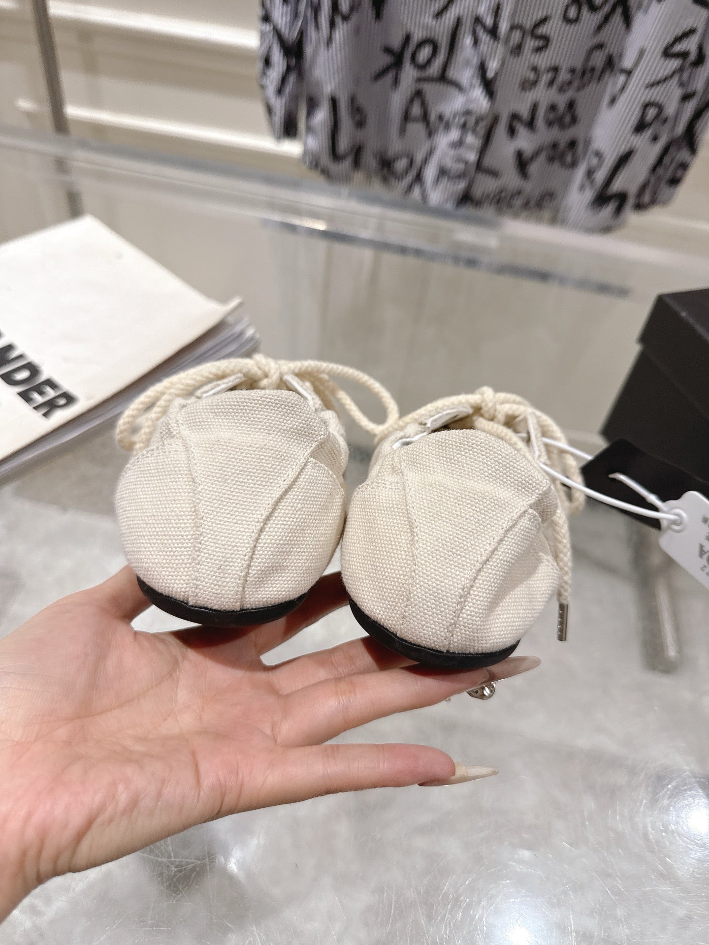 КРОСІВКИ PRADA 26S COLLAPSE З БІЛОГО ПОЛОТНА